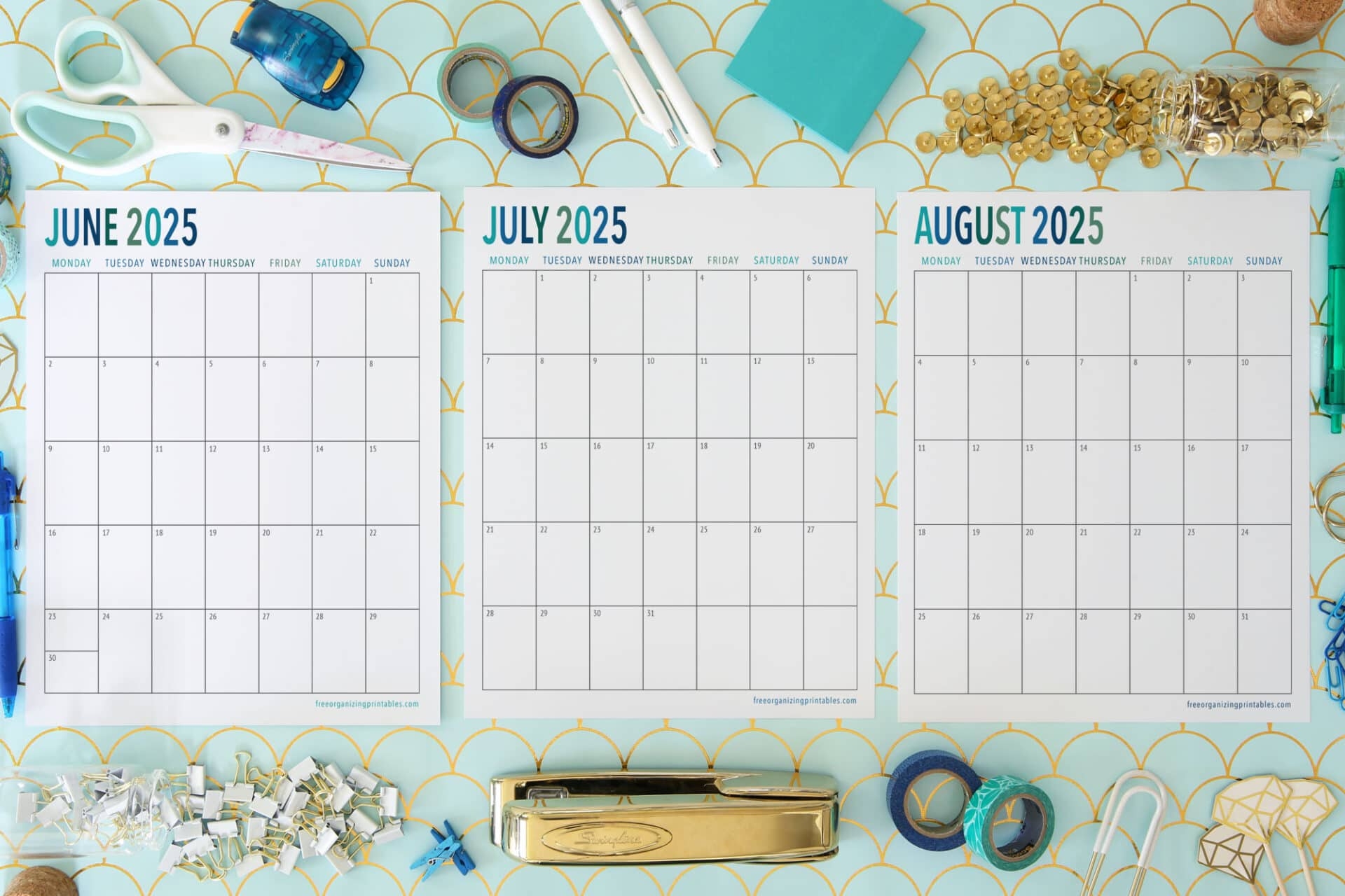 Free Printable Calendar Portrait 2025