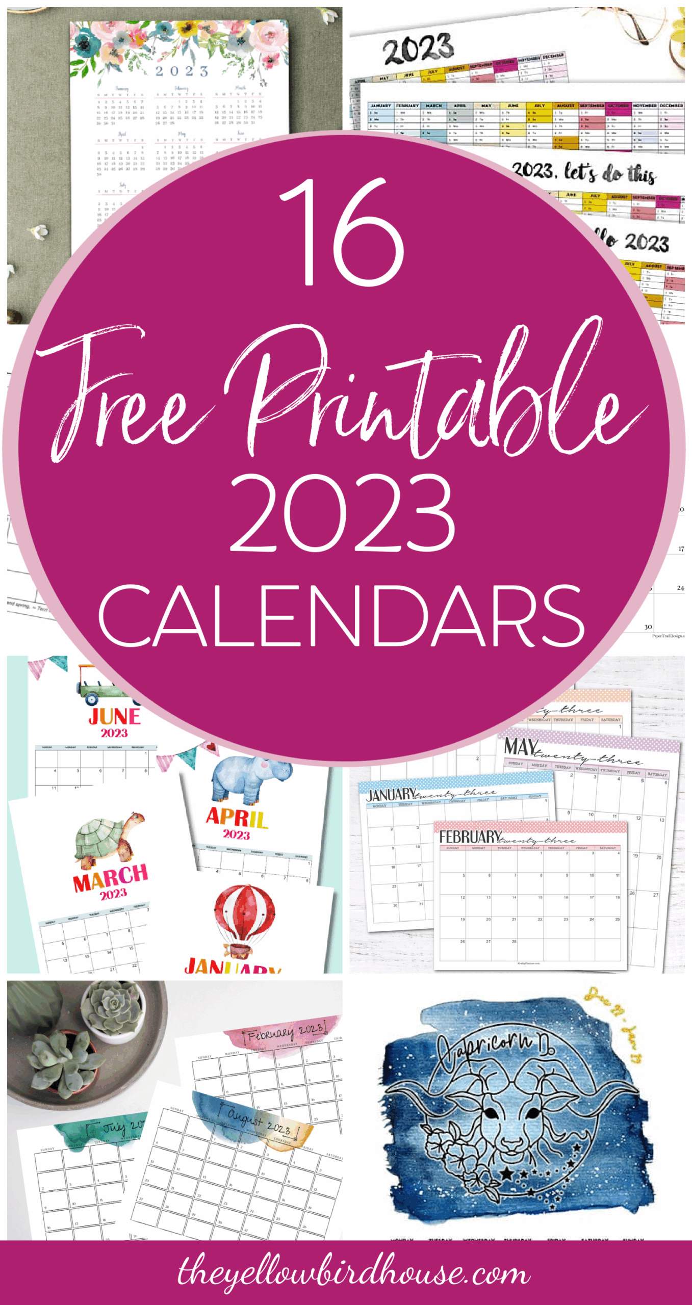 16 Free Printable 2023 Calendars The Yellow Birdhouse 16 Free Printable 2023 Calendars The Yellow Birdhouse