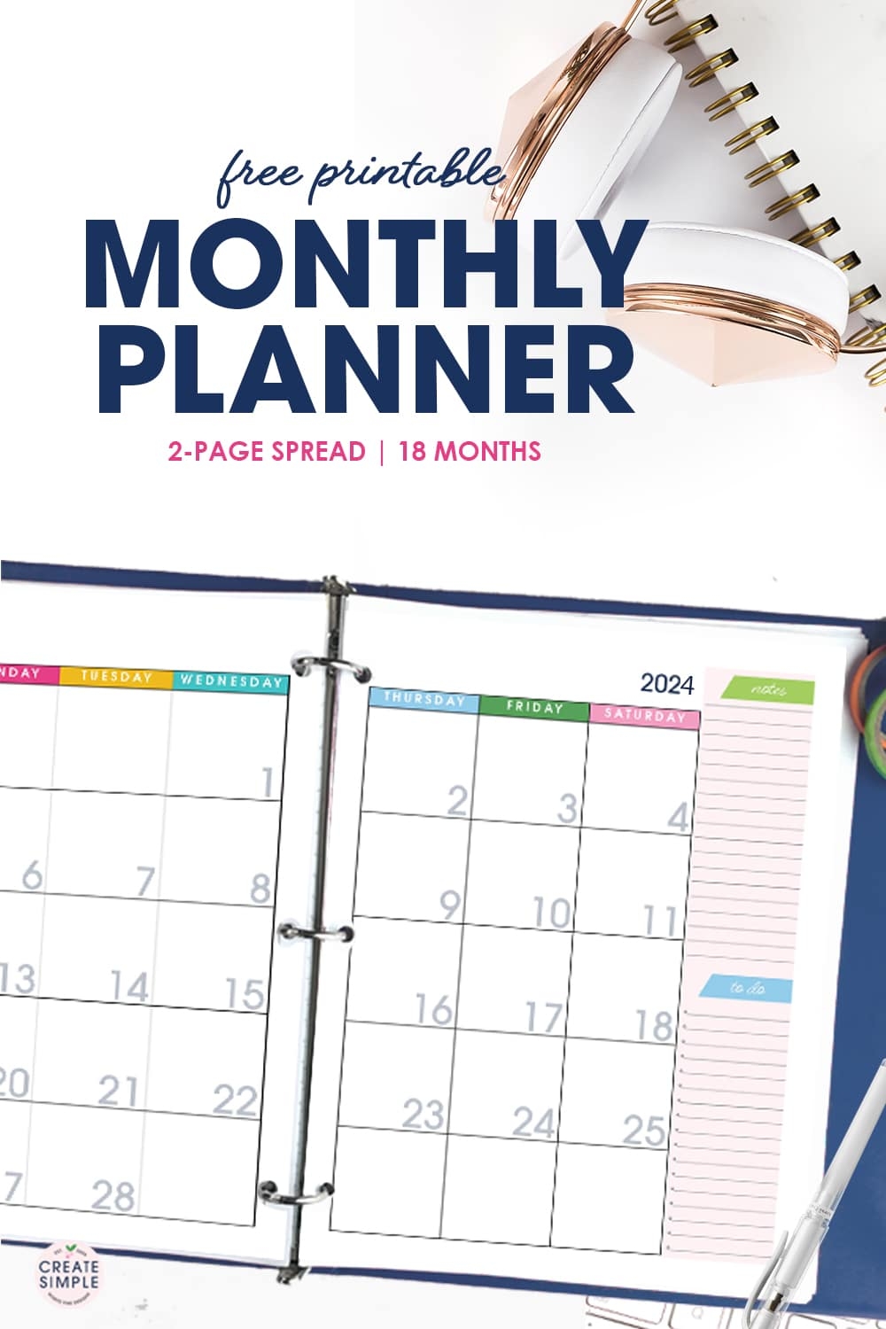 2024 2025 Monthly Planner Free Printable Calendar Download 2024 2025 Monthly Planner Free Printable Calendar Download