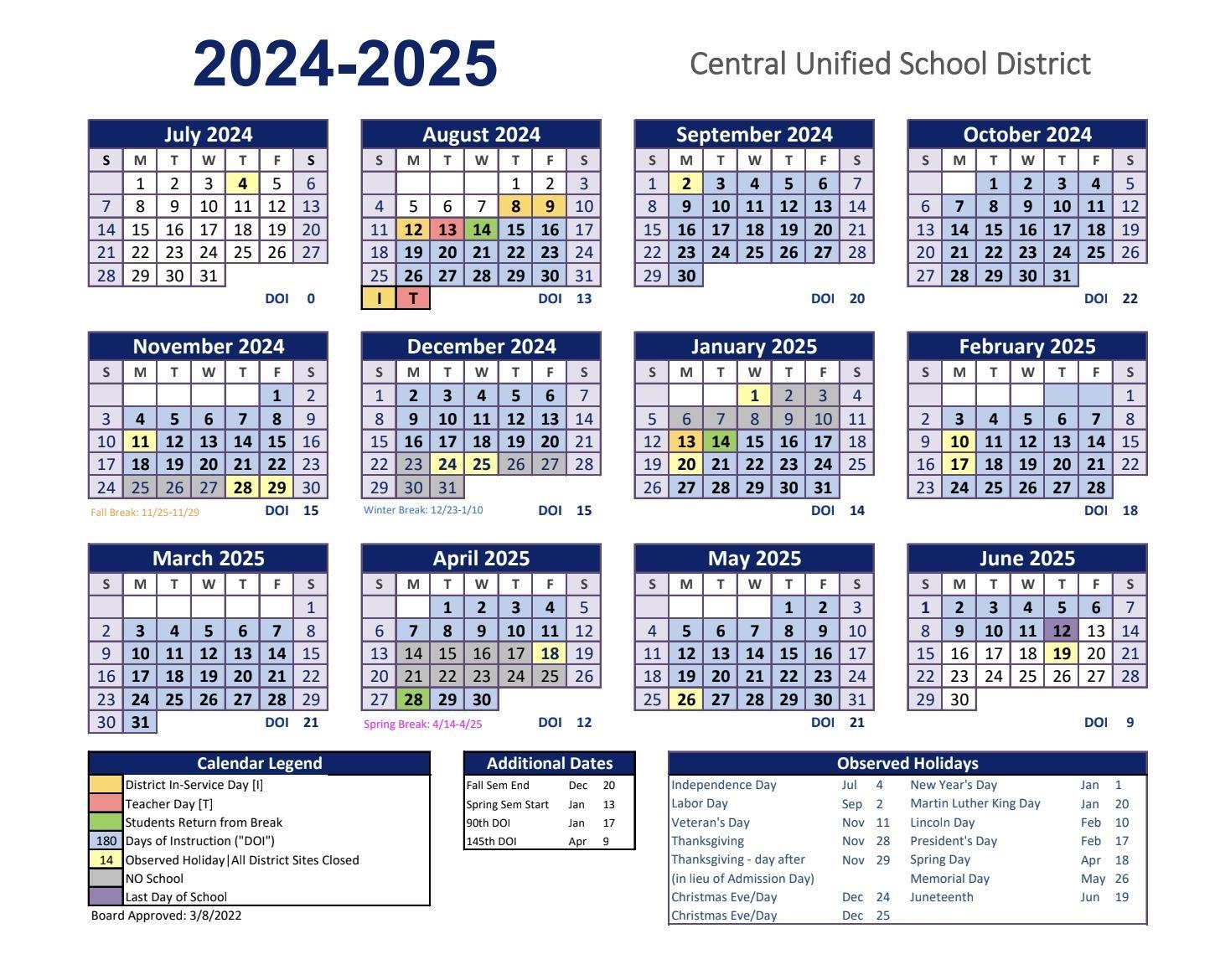 School Year Calendar 2025-26 Printable
