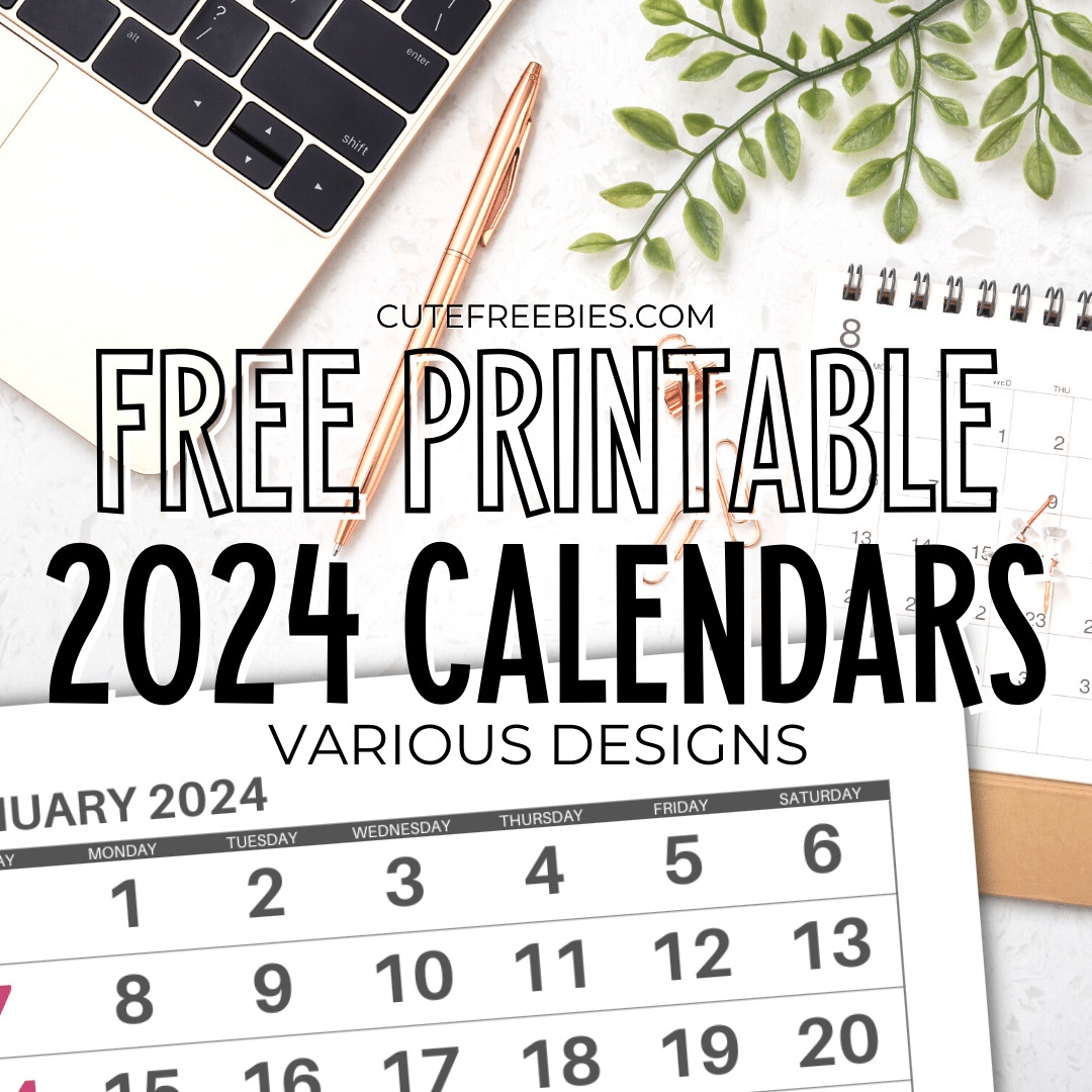 2024 monthly calendar free leap year calendar cute freebies for you