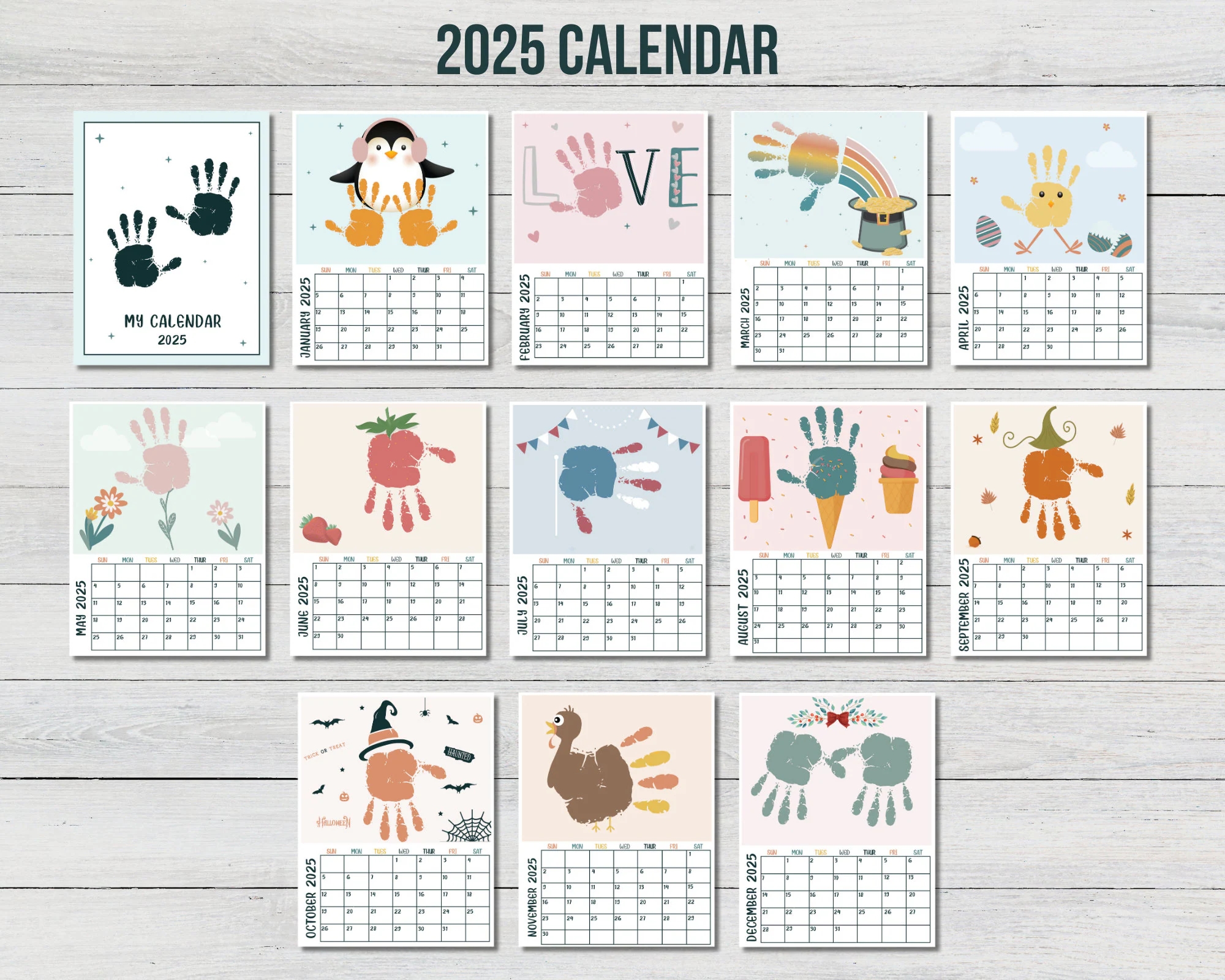 2025 12 Month Handprint Calendar DIY Kids Toddler Baby Craft Calendar Handprint Keepsake Memory Handprint Art Bundle 2025 Kids Calendar Etsy 2025 12 Month Handprint Calendar DIY Kids Toddler Baby Craft Calendar Handprint Keepsake Memory Handprint Art Bundle 2025 Kids Calendar Etsy