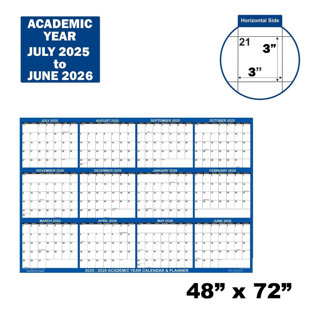 July 2025-June 2026 Printable Calendar