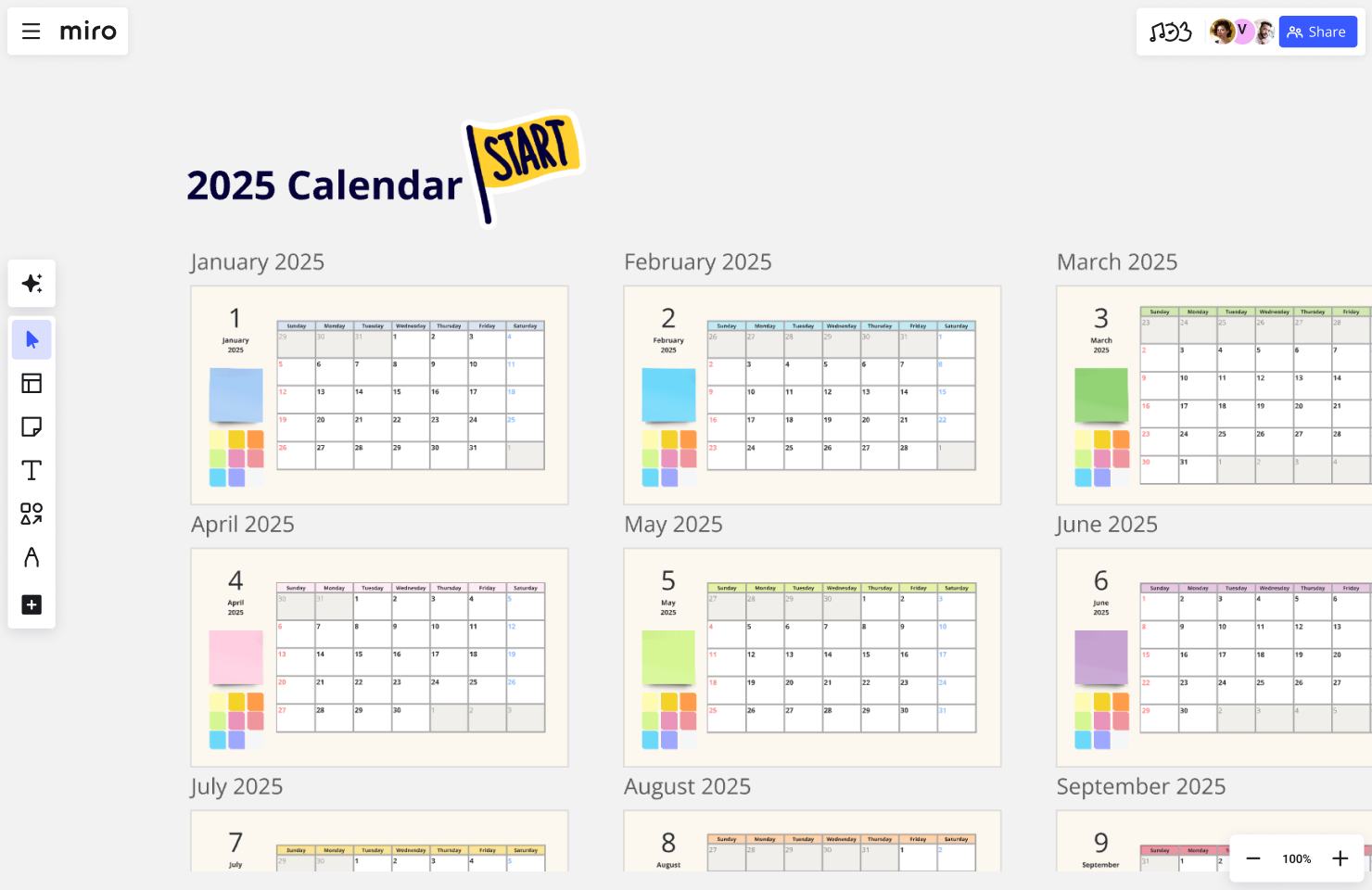 2025 Calendar Templates Plan Your Year With Ease Miro