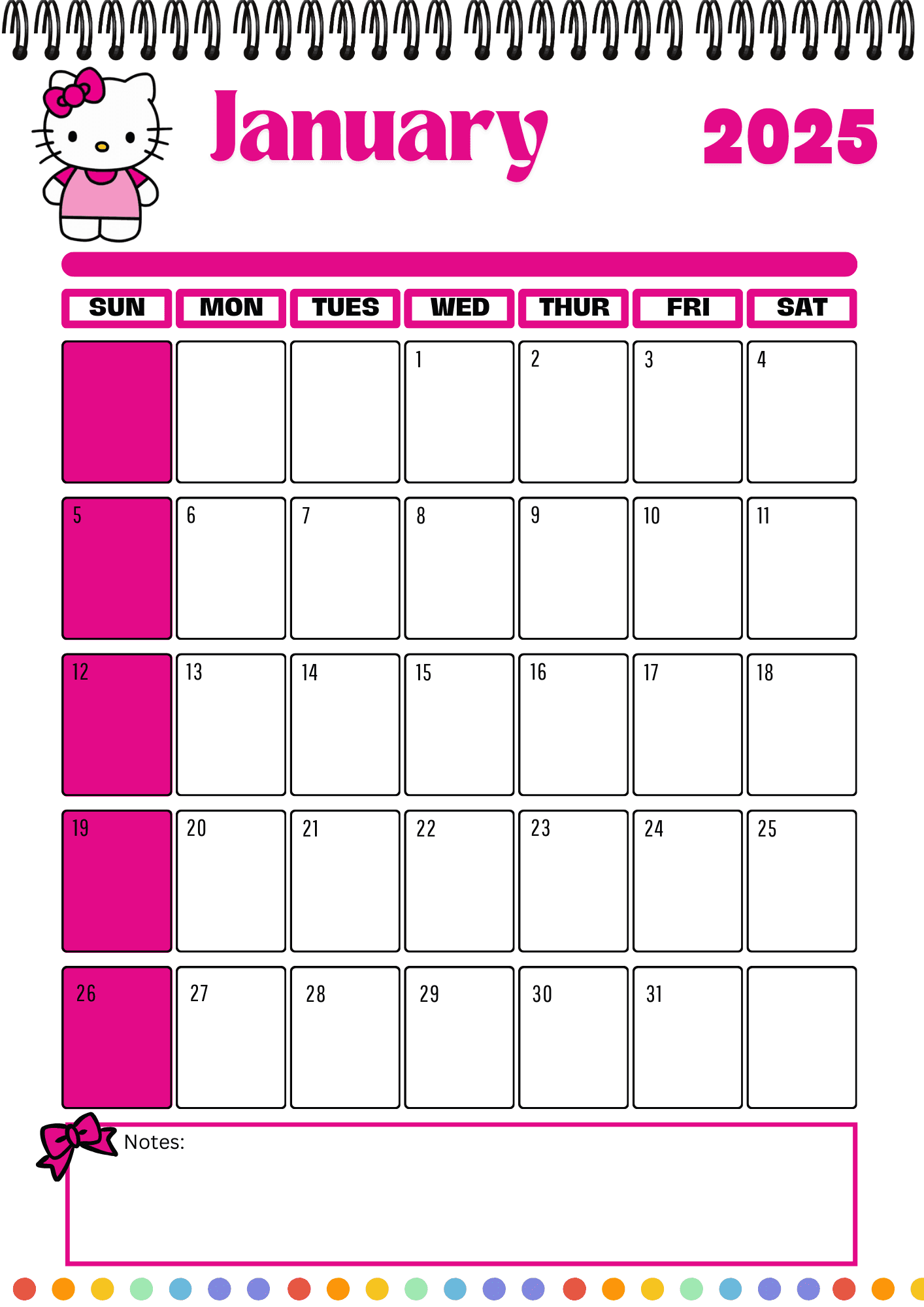 2025 Hello Kitty Calendar By Honeynavarrete Raket PH