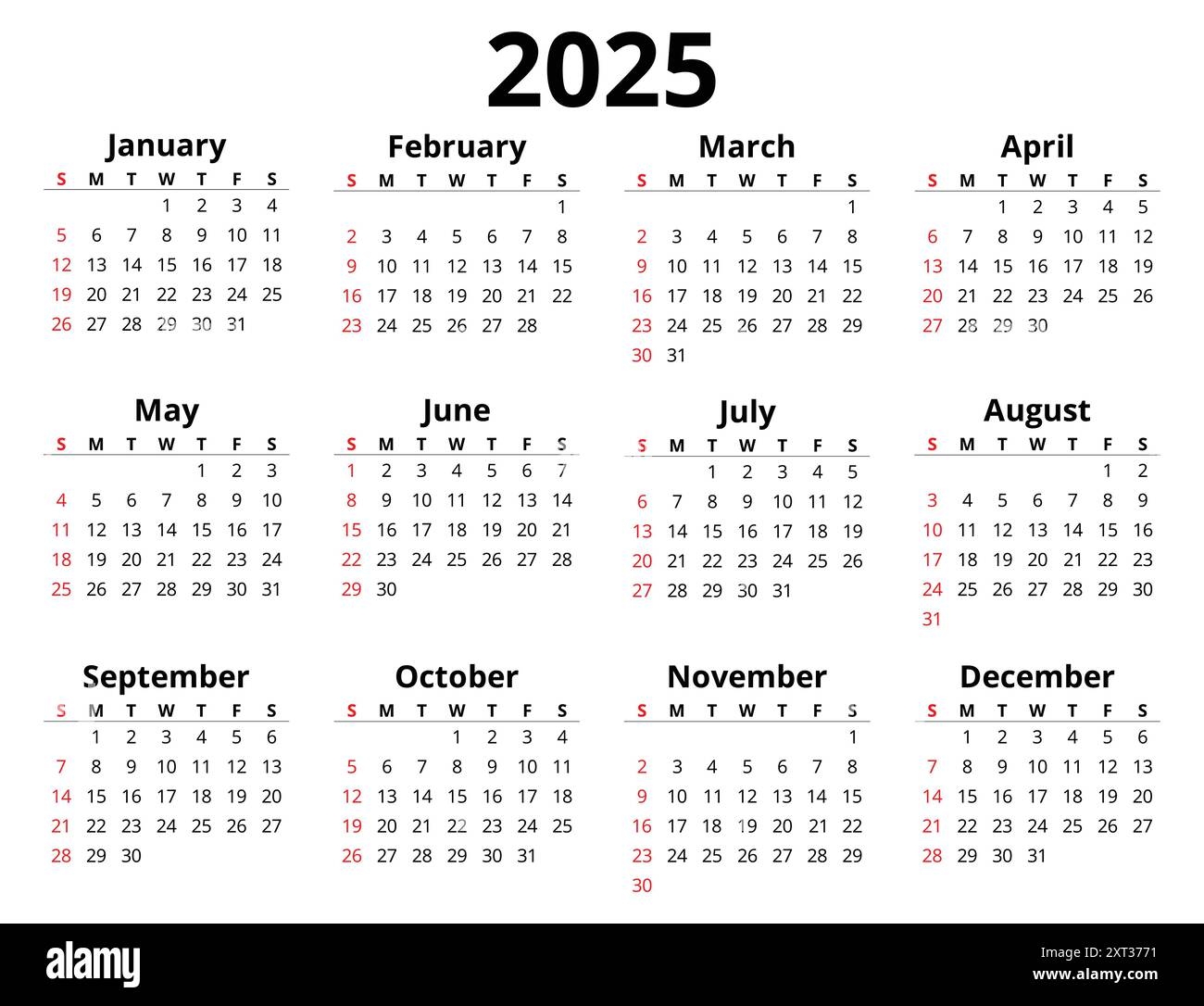 2025 Month Printable Calendar Modern Vector Horizontal Template Illustration Plan Your Year With Style Stock Vector Image Art Alamy 2025 Month Printable Calendar Modern Vector Horizontal Template Illustration Plan Your Year With Style Stock Vector Image Art Alamy