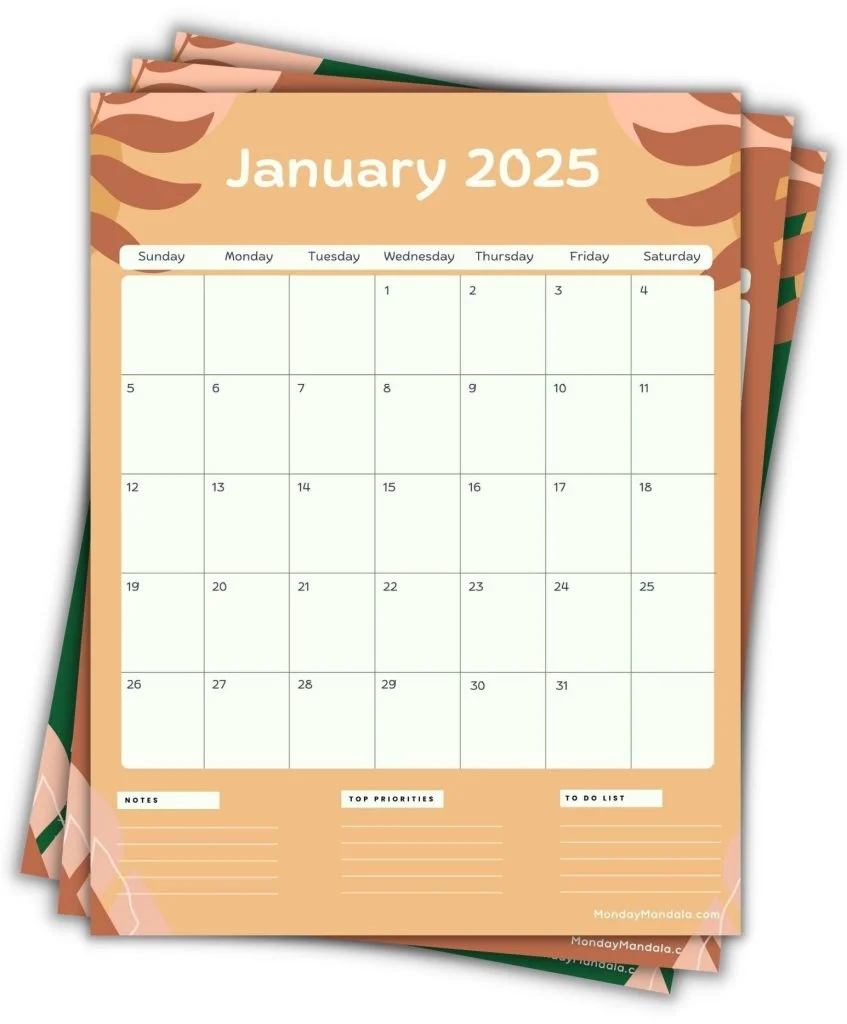 2025 Printable Calendars 56 Free PDF Printables 
