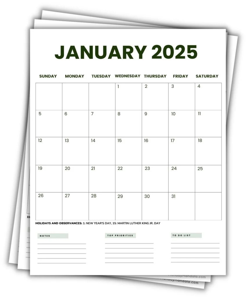 2025 Printable Calendars 56 Free PDF Printables 
