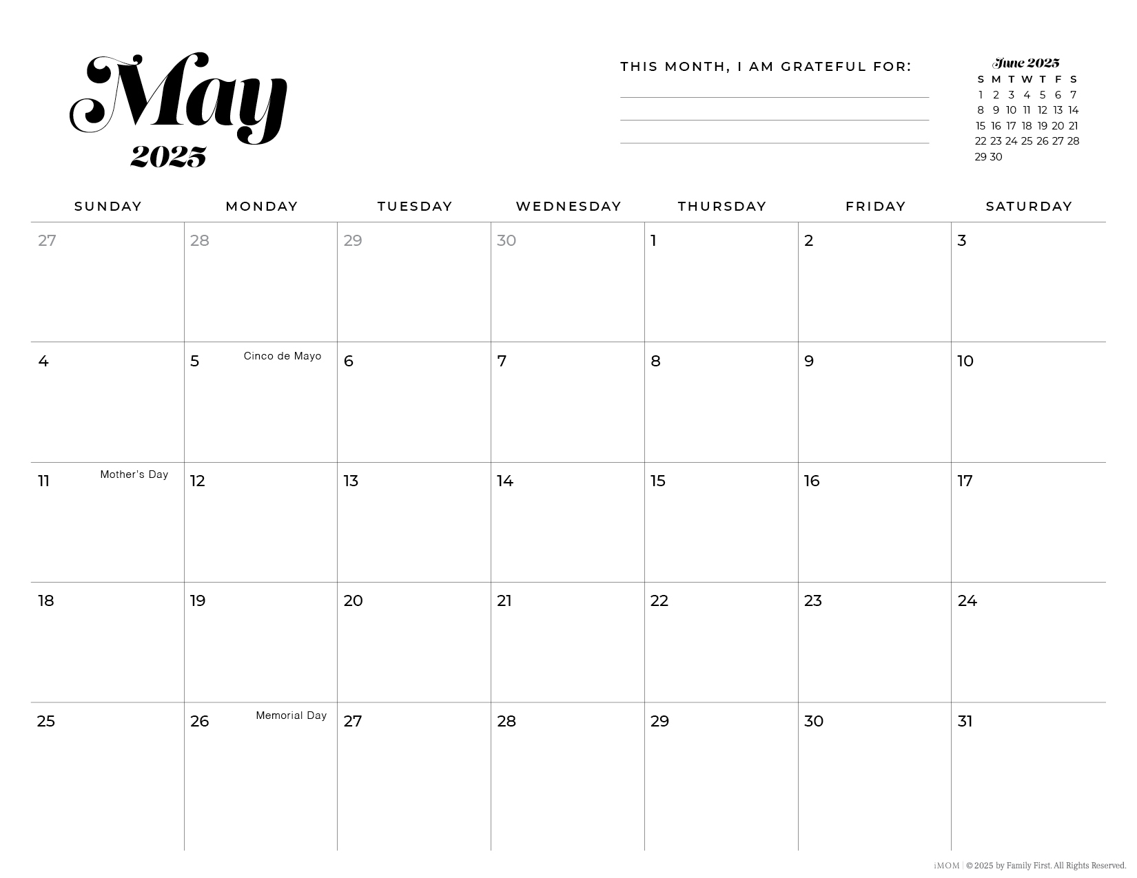 Cute Printable Monthly Calendar Cute Printable Monthly Calendar