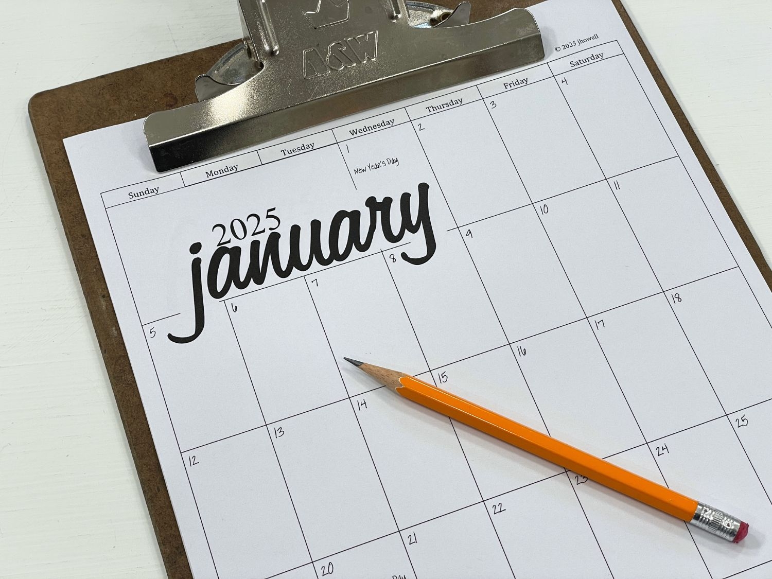 2025 Printable CLIPBOARD CALENDAR PDF File You Make It Simple 2025 Printable CLIPBOARD CALENDAR PDF File You Make It Simple