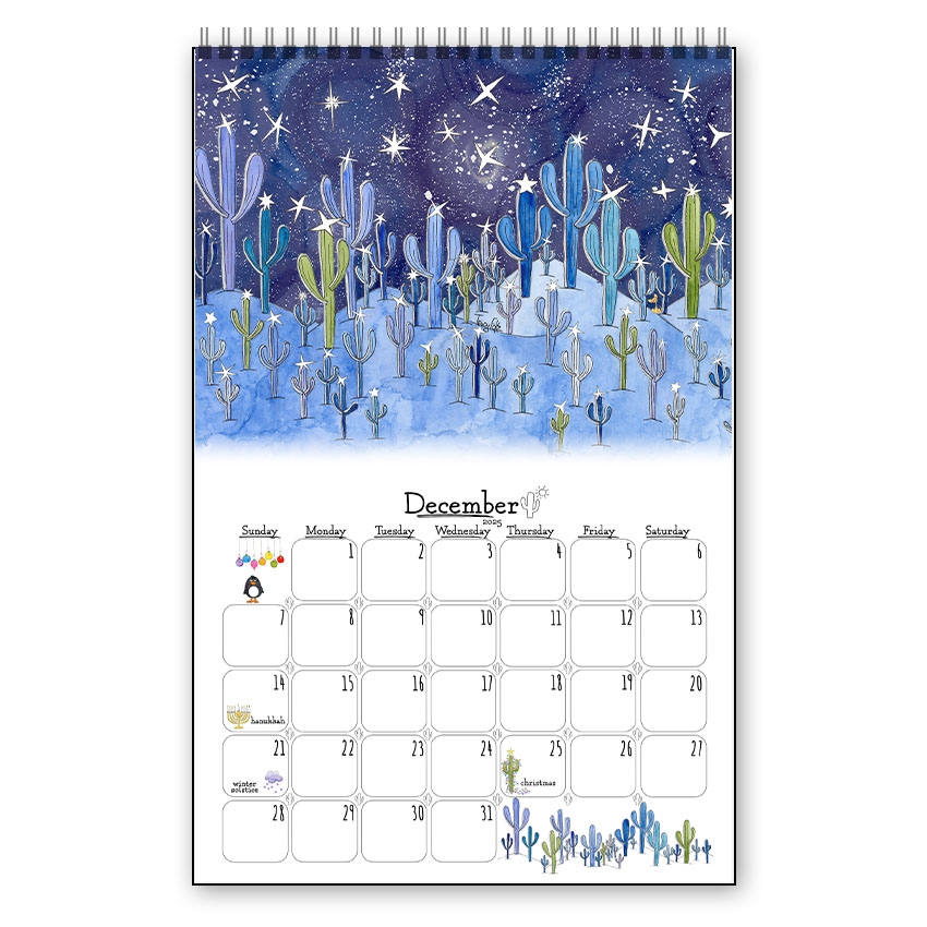 Printable Cactus Calendar 2025 Printable Cactus Calendar 2025