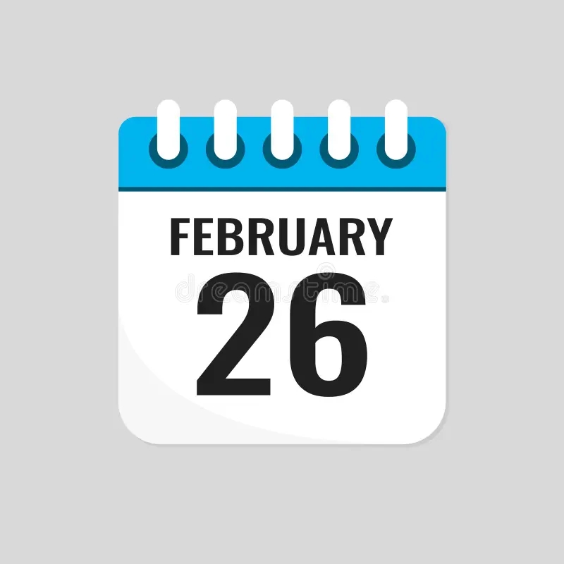 Feb 26 Calendar Printable