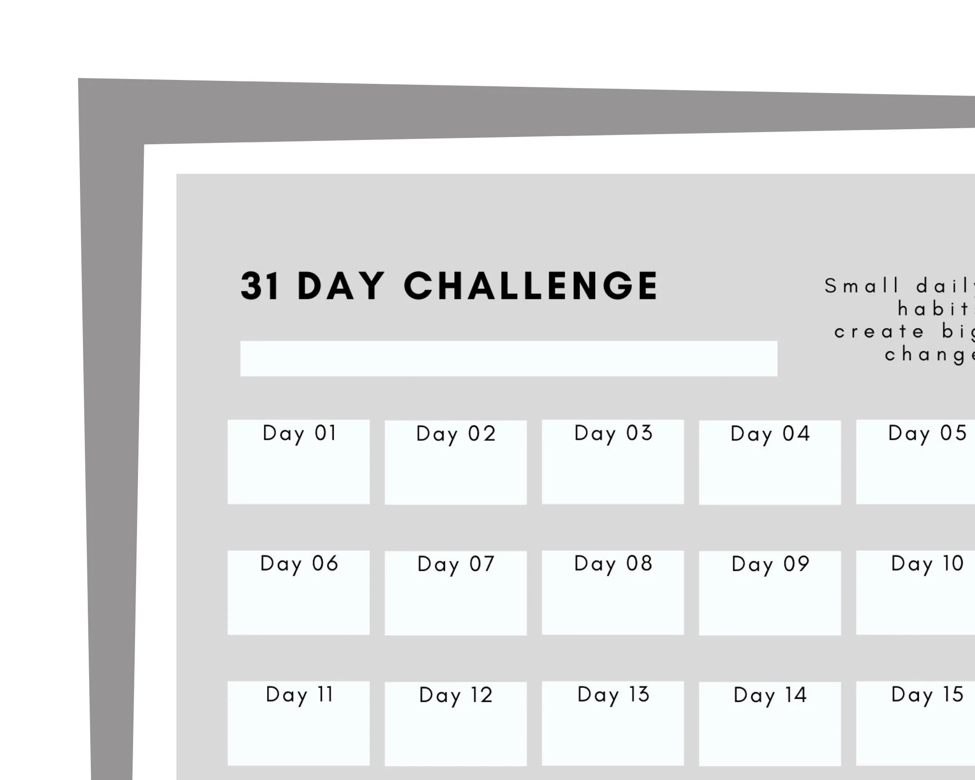 31 Day Challenge Printable Tracker For Bullet Journal Goal Tracker Download March Weight Loss Planner Habit Tracker Fitness Planner Etsy