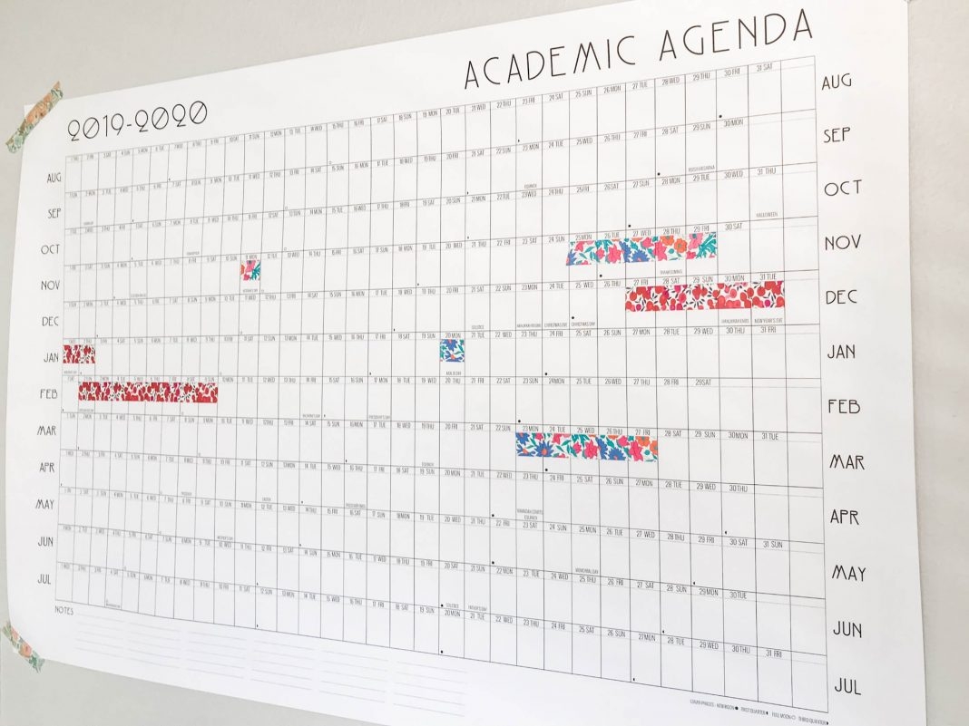 Printable School Year Calendar