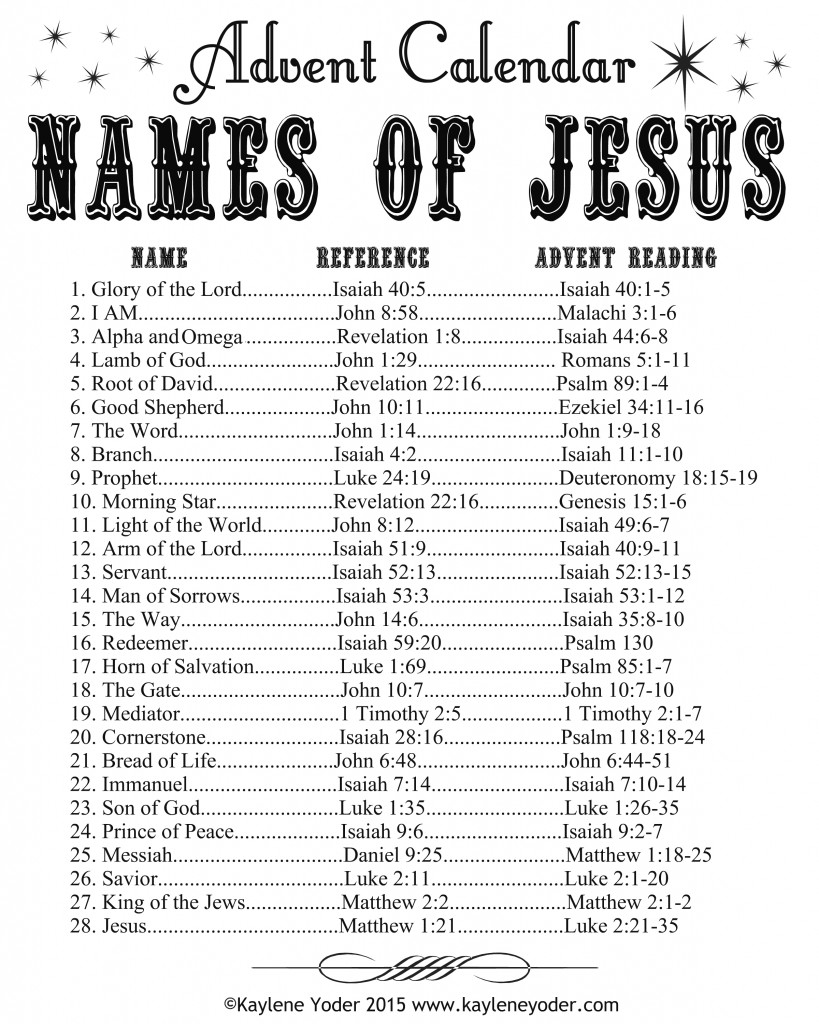 Printable Daily Devotional Advent Calendar