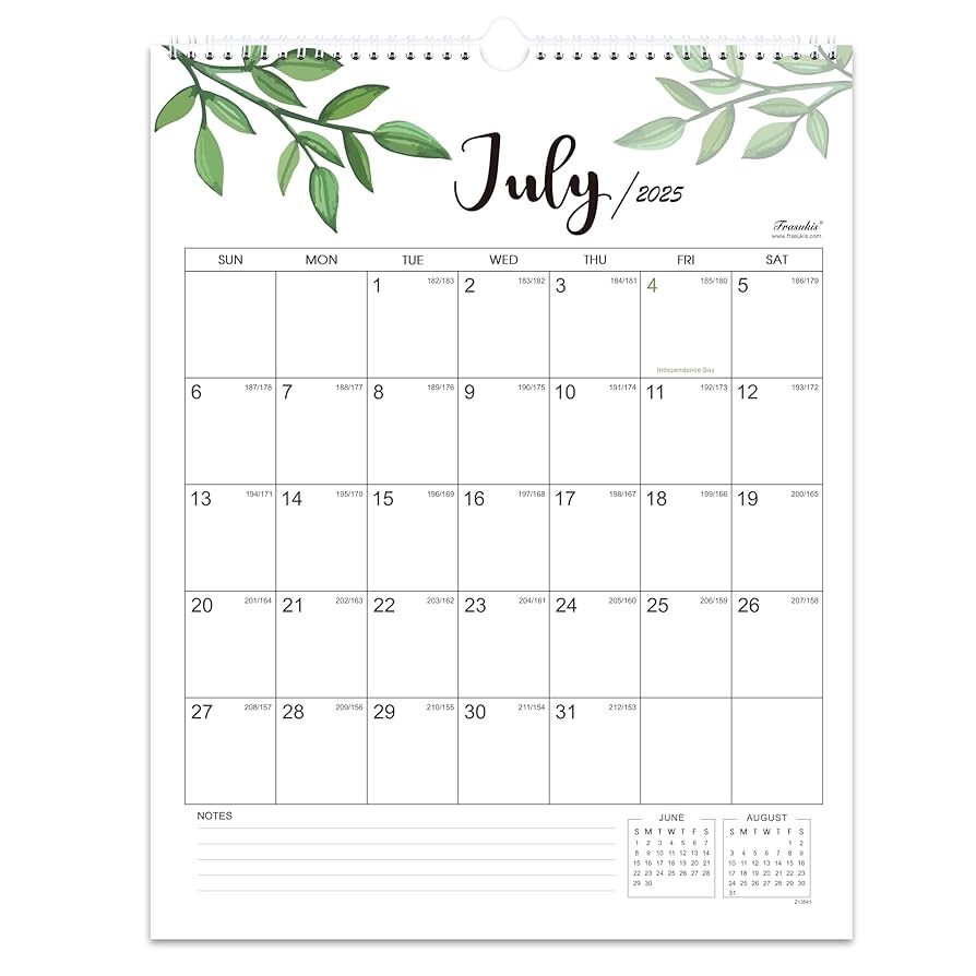 Amazon 2025 2026 Calendar Vertical Wall Calendar 2025 2026 JUL 2025 To DEC 2026 14 8 X 11 5 Monthly Calendar With Julian Date Perfect For Planning Office Products