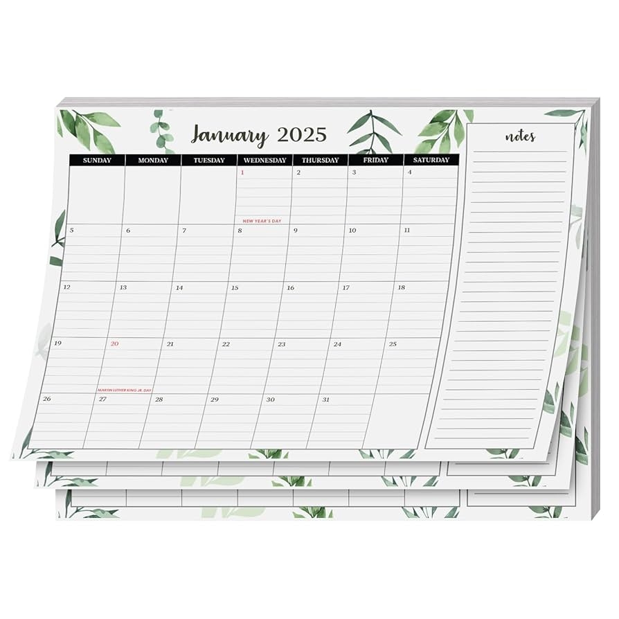 Amazon 2025 Year Desk Calendar 11 X 8 5 Desktop Or Wall Planner Tear Off Pad For Easy Planning Includes A Notes Section To Do s For The Year Of 2025 Office Products