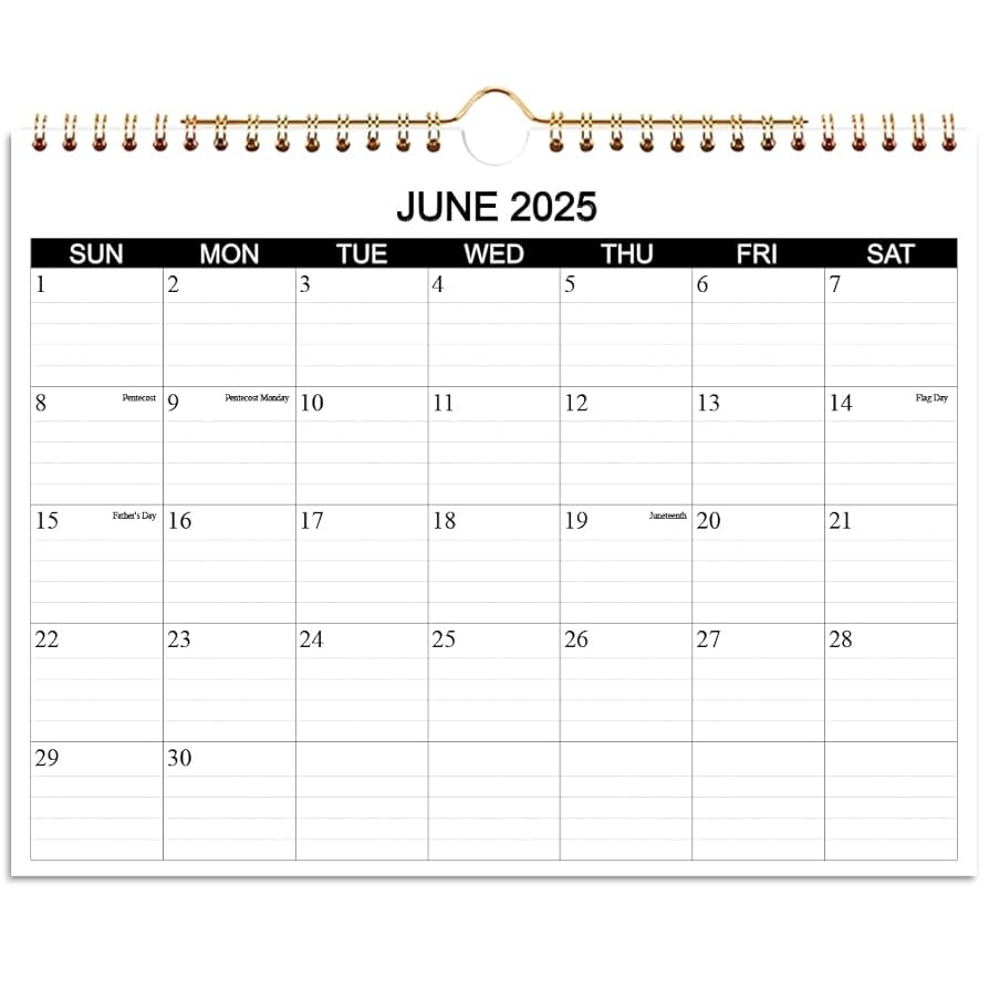 Amazon Calendar 2025 2026 Wall Calendar 2025 26 Runs From June 2025 To December 2026 19 Months Calendar With Thick Paper For Planning At Home Or Office 8 5 X 11 Inch Black Office Products