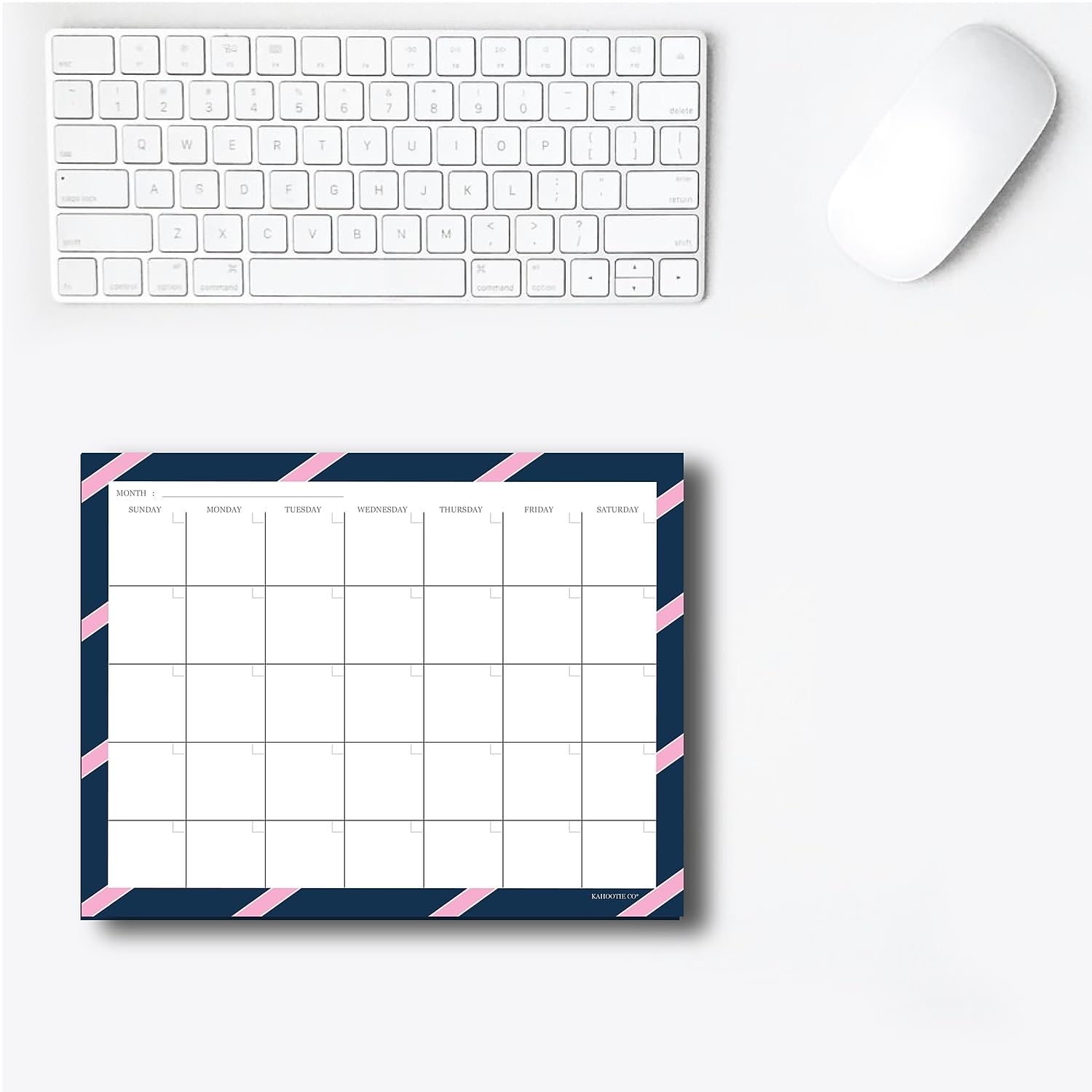 Amazon Monthly Calendar Notepad 50 Undated Calendar Pages Customizable To Fit Your Organizational Needs Large 8 5 x 11 Navy And Pink Stripe Office Products Amazon Monthly Calendar Notepad 50 Undated Calendar Pages Customizable To Fit Your Organizational Needs Large 8 5 x 11 Navy And Pink Stripe Office Products