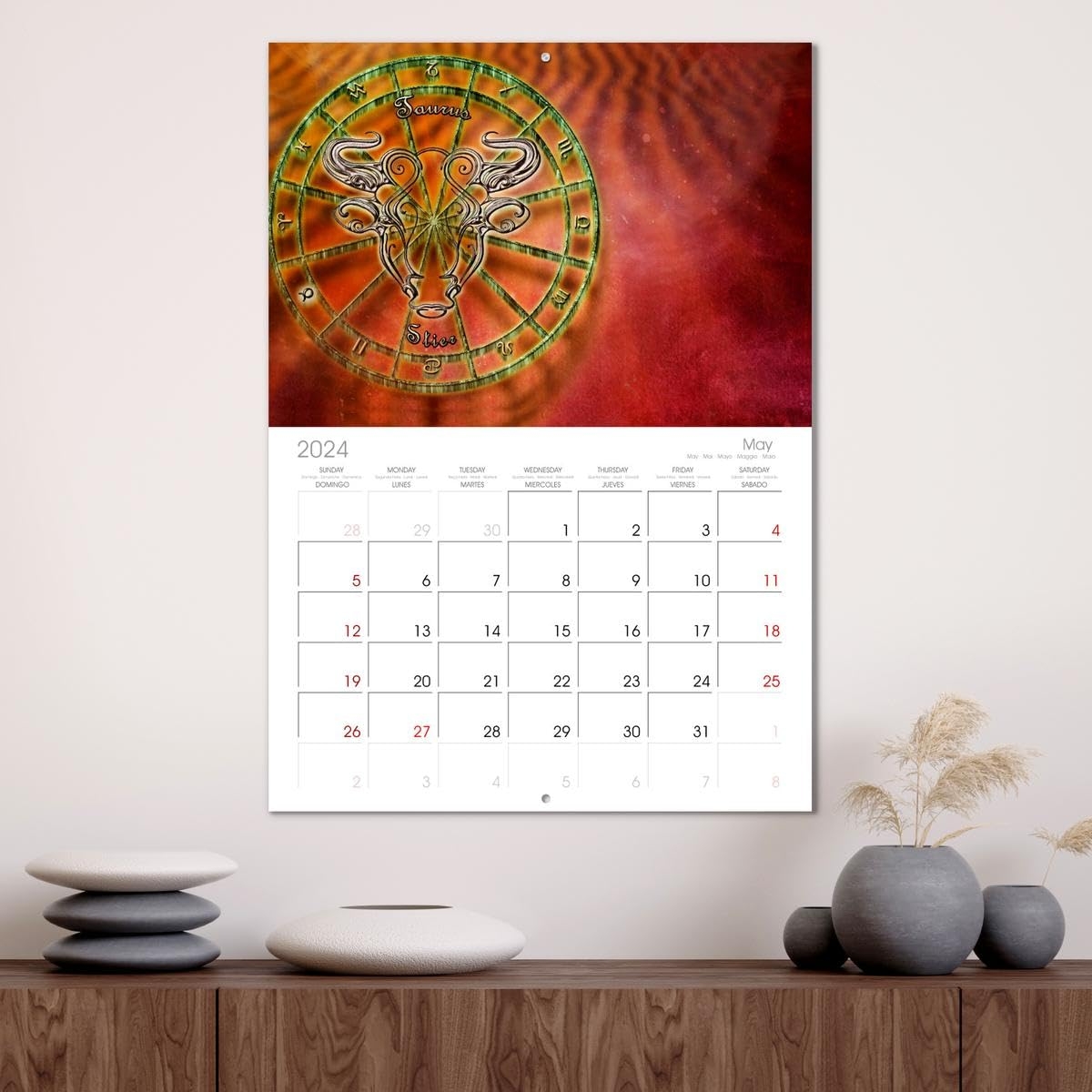 Amazon My Zodiac Sign Monthly Wall Calendar 2025 11 7 X 16 5 open CALVENDO 14 Month Calendar Office Products