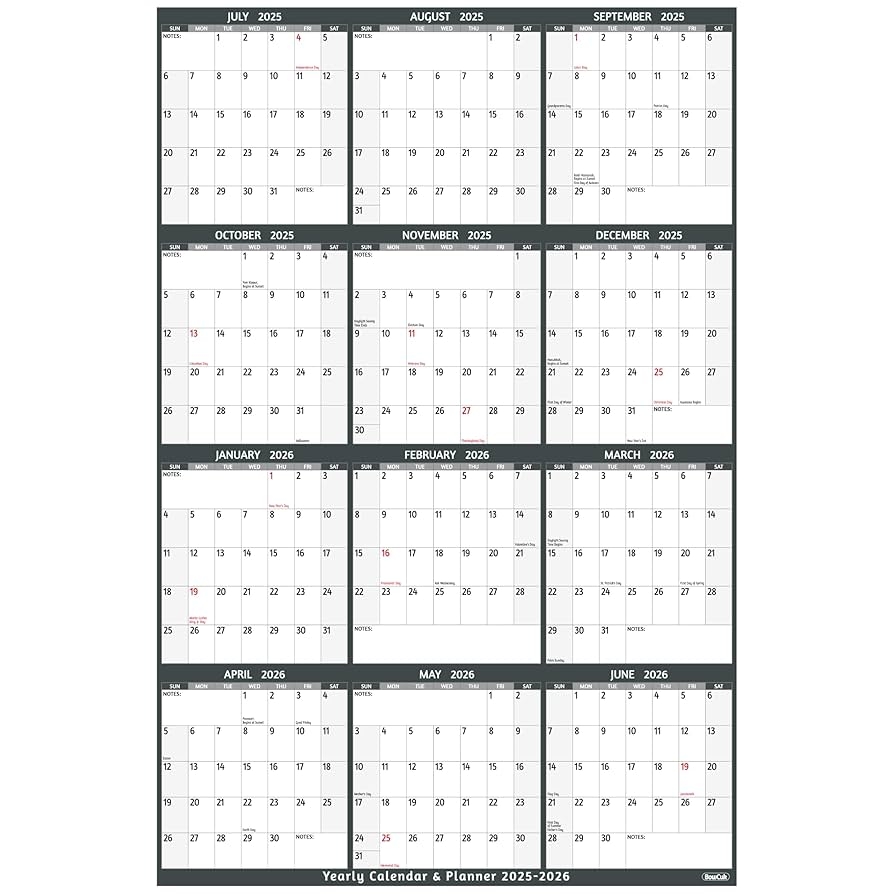 2025-2026 Calendar Free Printable