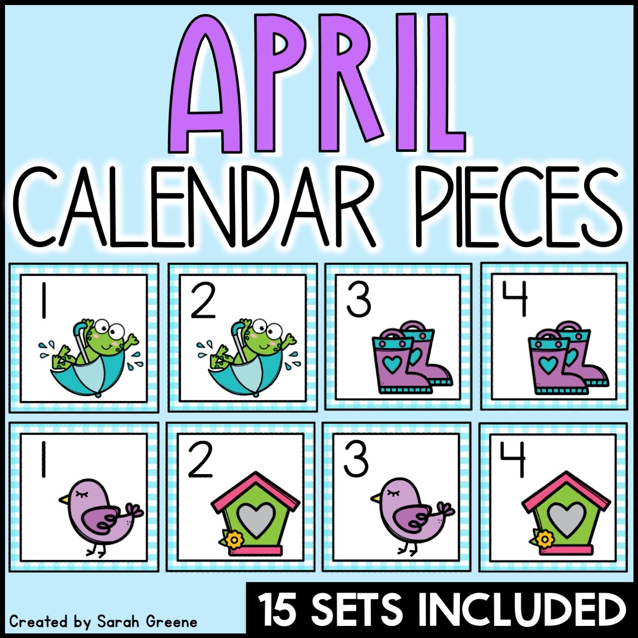 April Calendar Pieces Made By Teachers