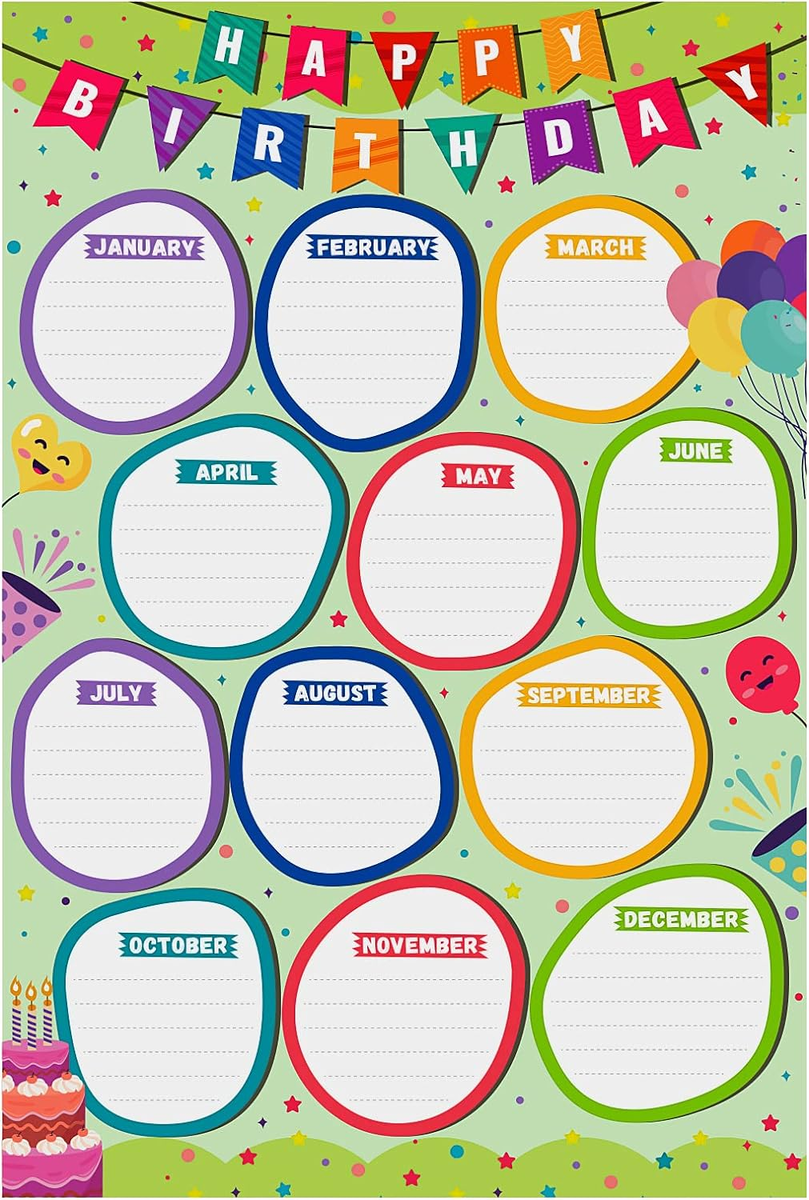 Classroom Birthday Calendar Printable