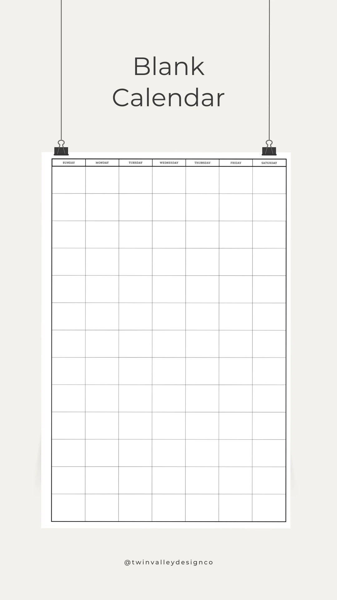 Calendar Large Squares Etsy