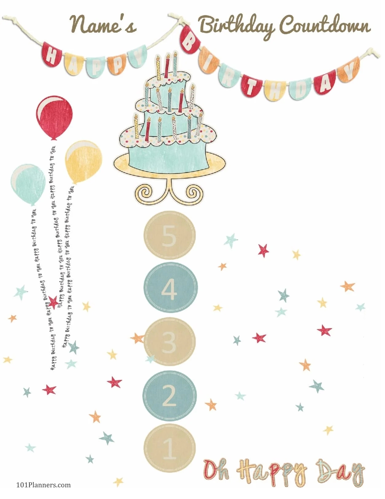 Countdown Printable Printable Party Favors