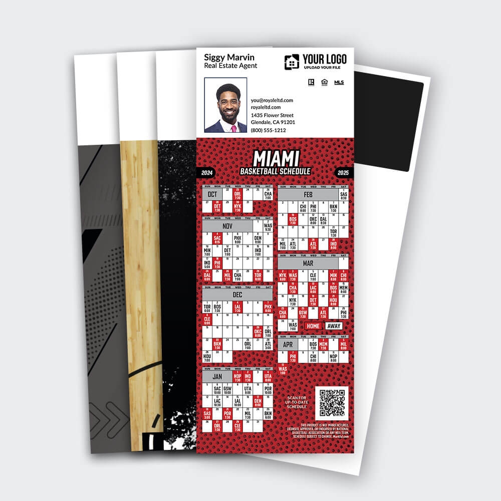 Custom NBA Basketball Schedule Magnets For Promotions Markful