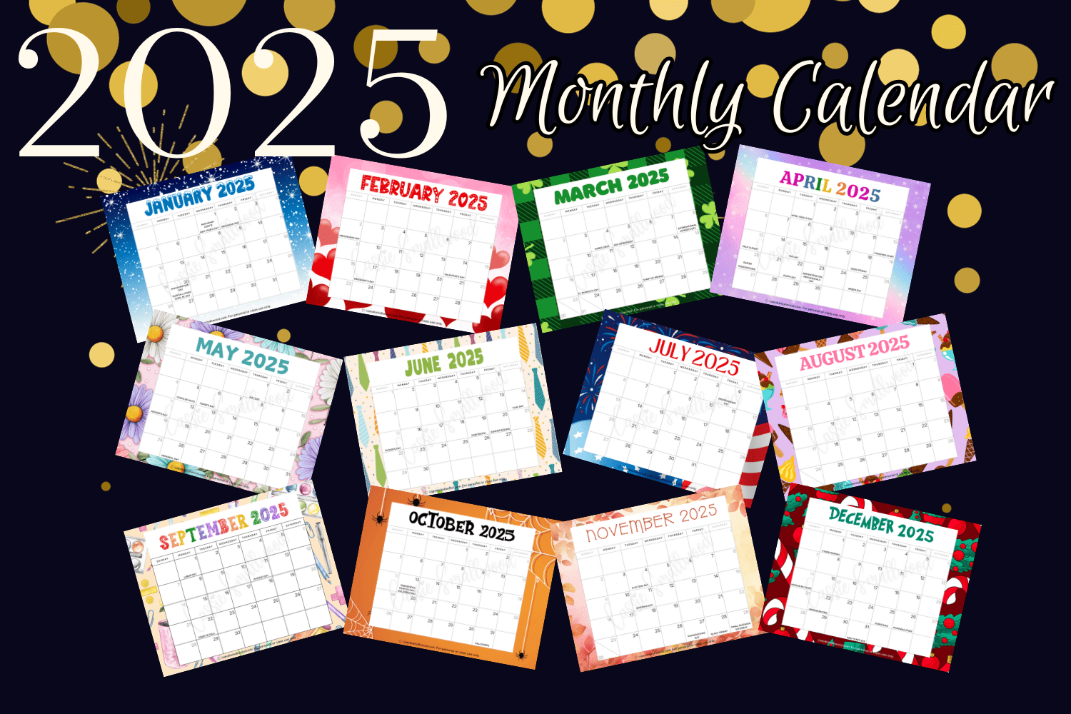 2025 Year Calendar Mini Printable