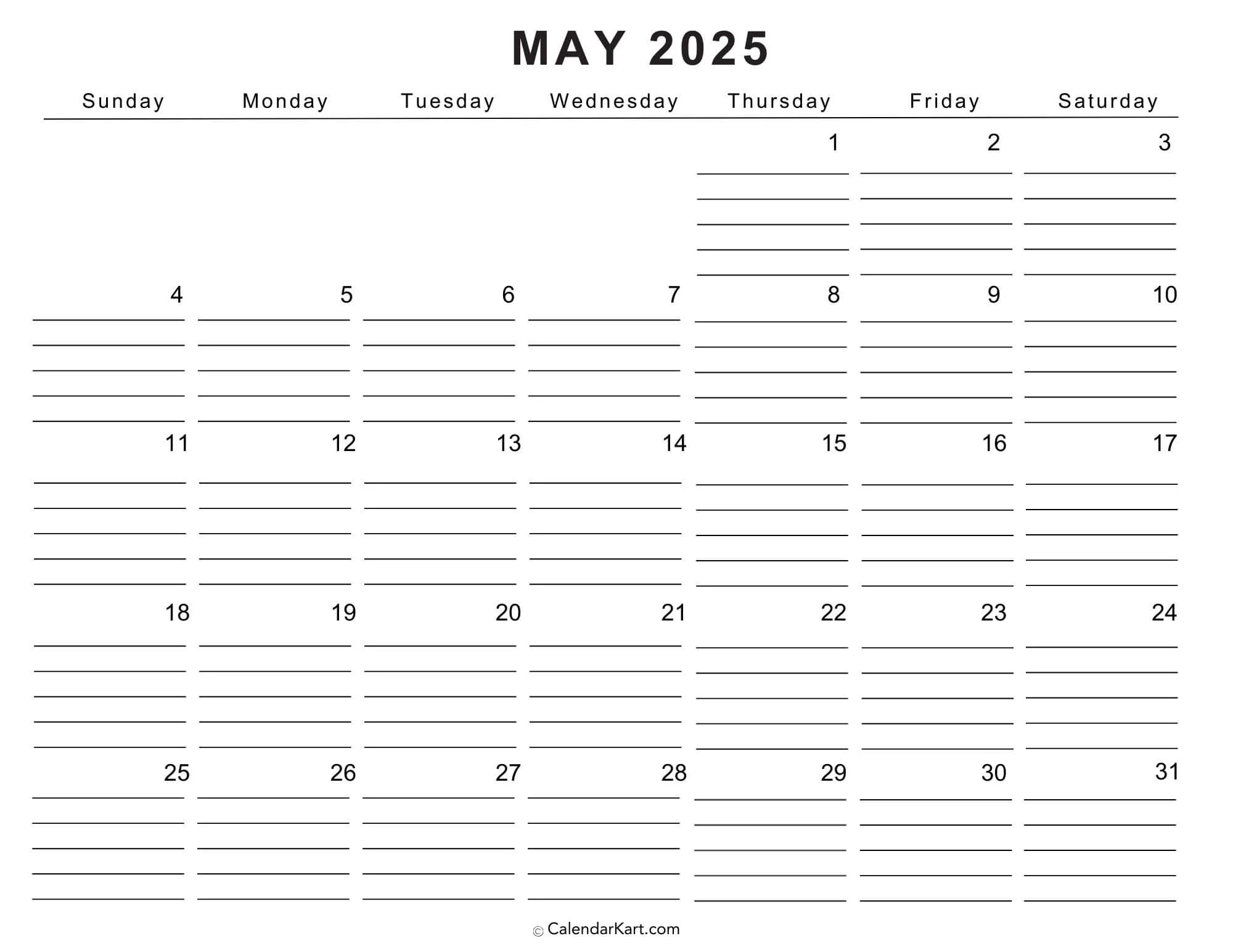 Cute May 2025 Calendars 8 Free Functional Templates