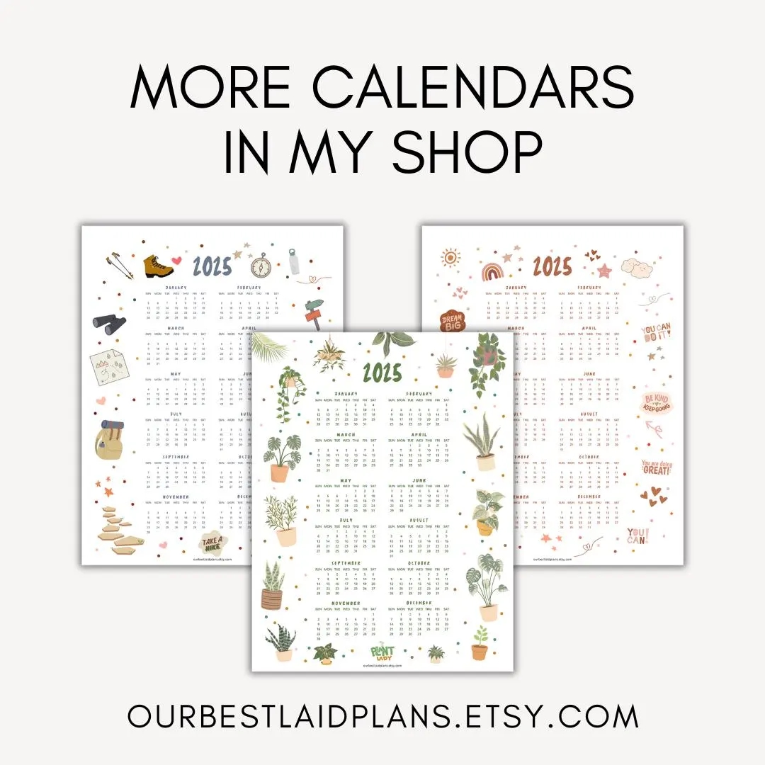 December 2025 Calendar Printable PDF December 2025 Calendar Page December 2025 Boho December 2025 Cute Calendar Dec Cal Digital Download Etsy