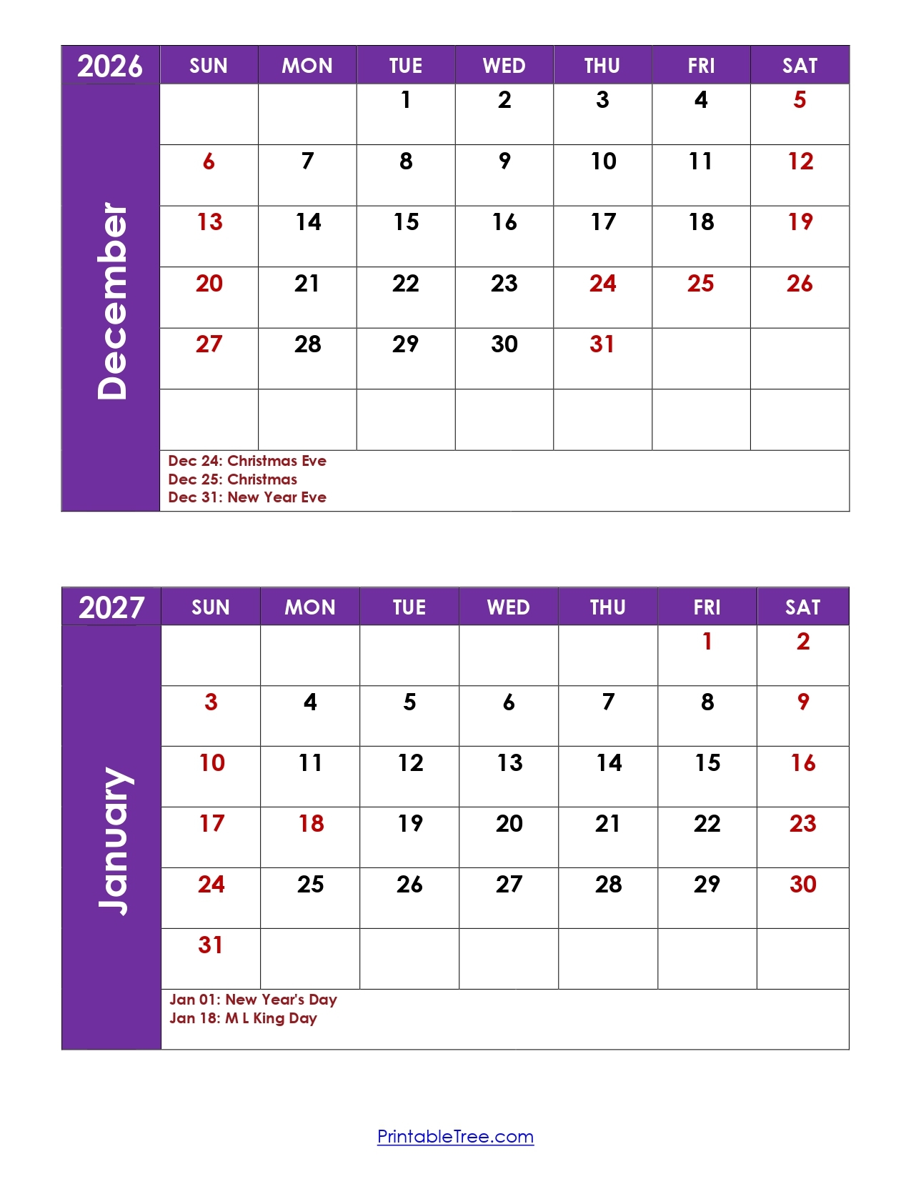 Printable Calendar July 2026 Printable Calendar June 2027