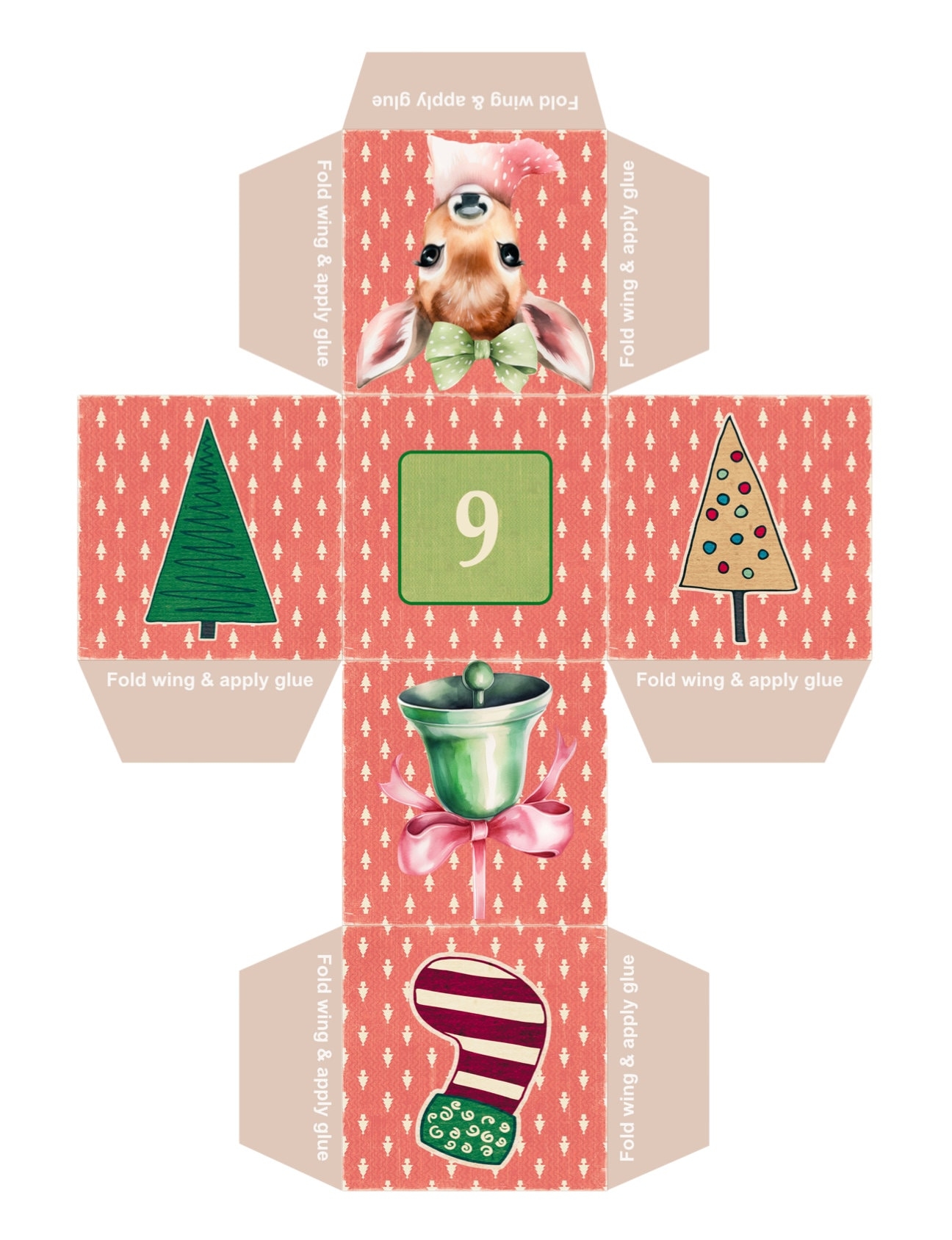 DIY Advent Calendar 3D Christmas Boxes PDF Templates Printable Xmas Boxes Printable Advent Calendar For Kids By Blululi Etsy