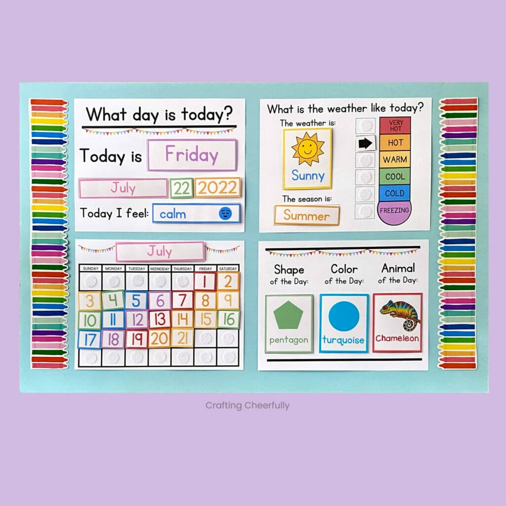 Free Preschool Calendar Printables