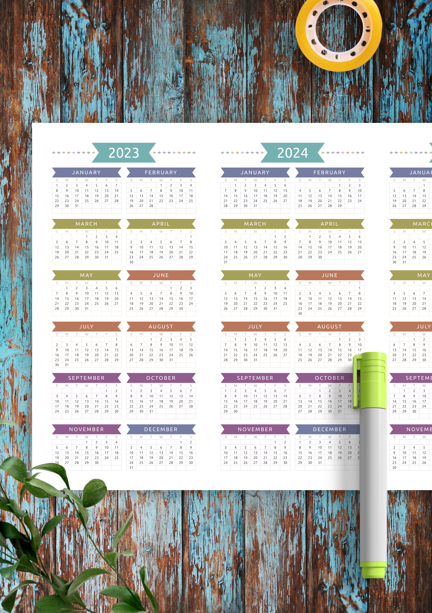 Landscape Picture Calendars Printable