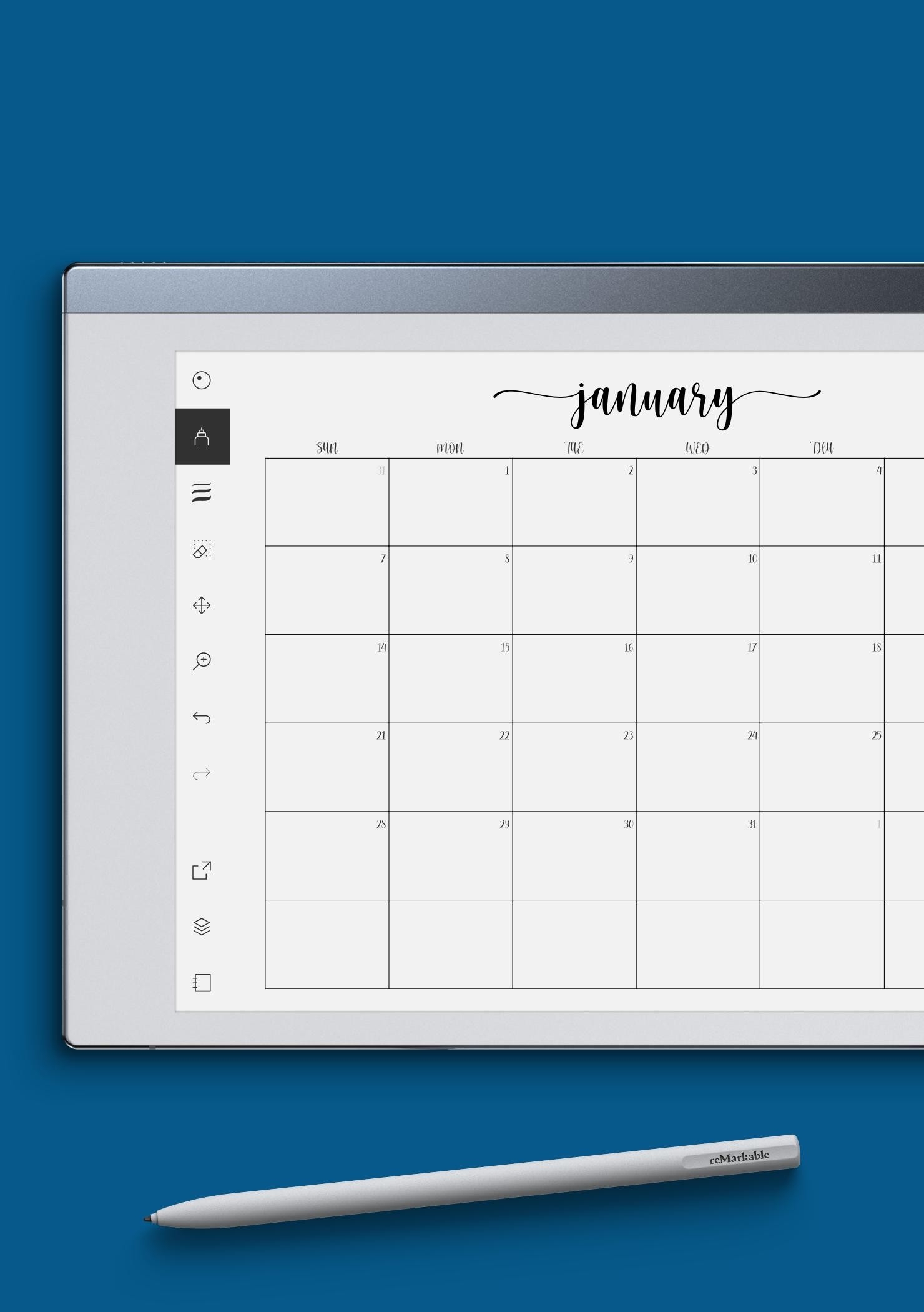 Printable 11x17 Calendar