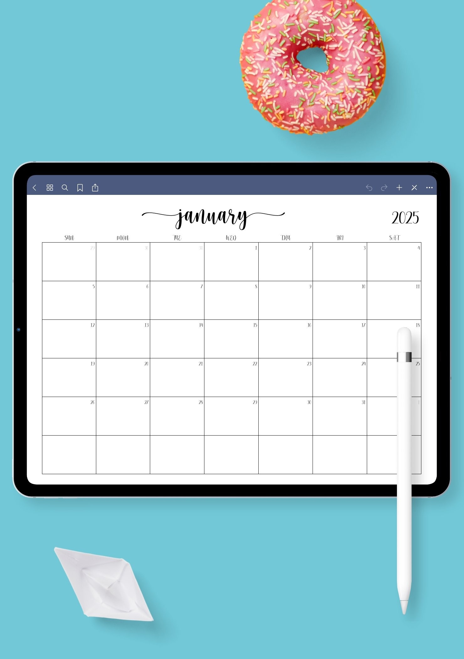 Download Printable Original Monthly Calendar PDF