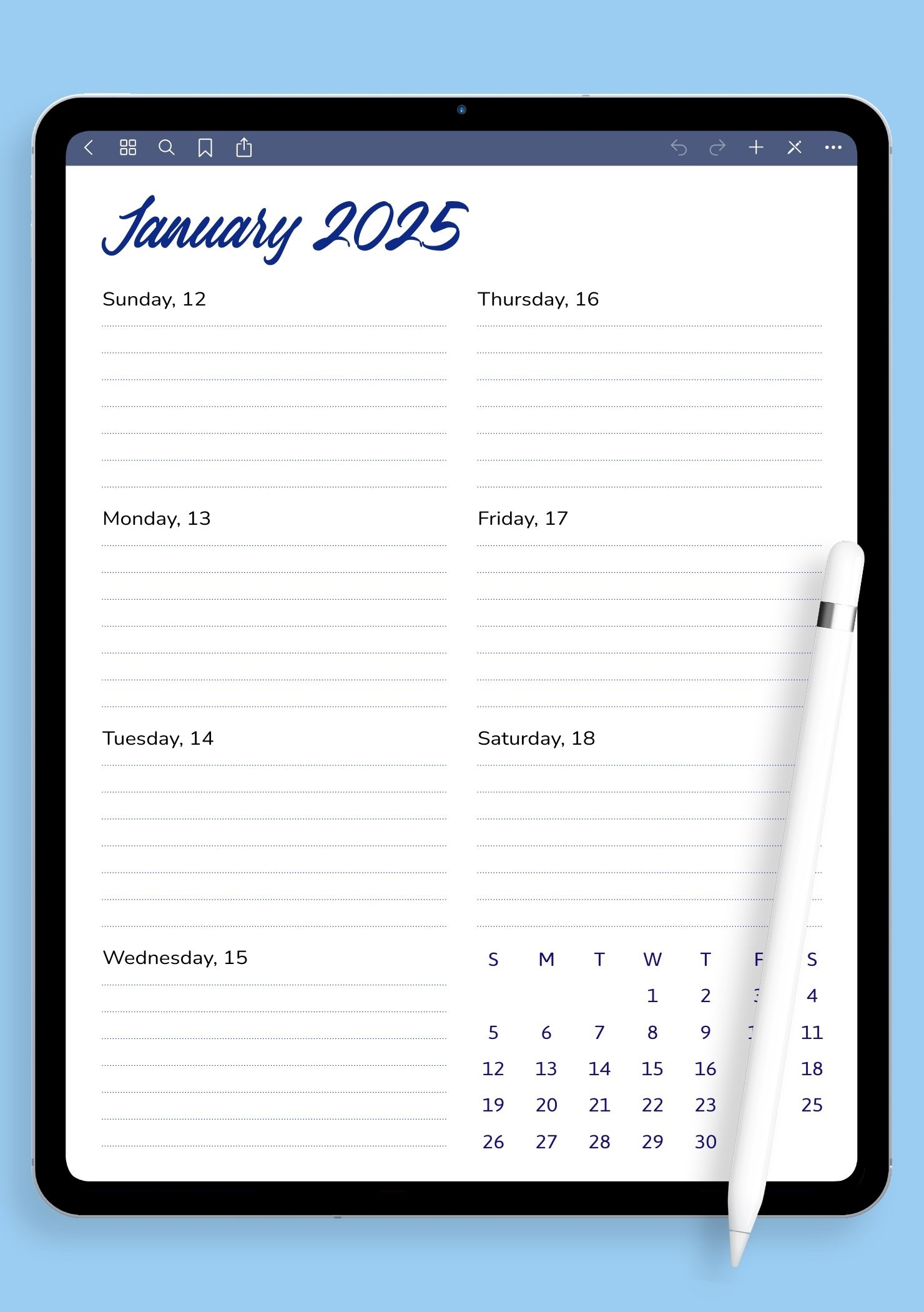 Free Printable Weekly Calendar Sheets