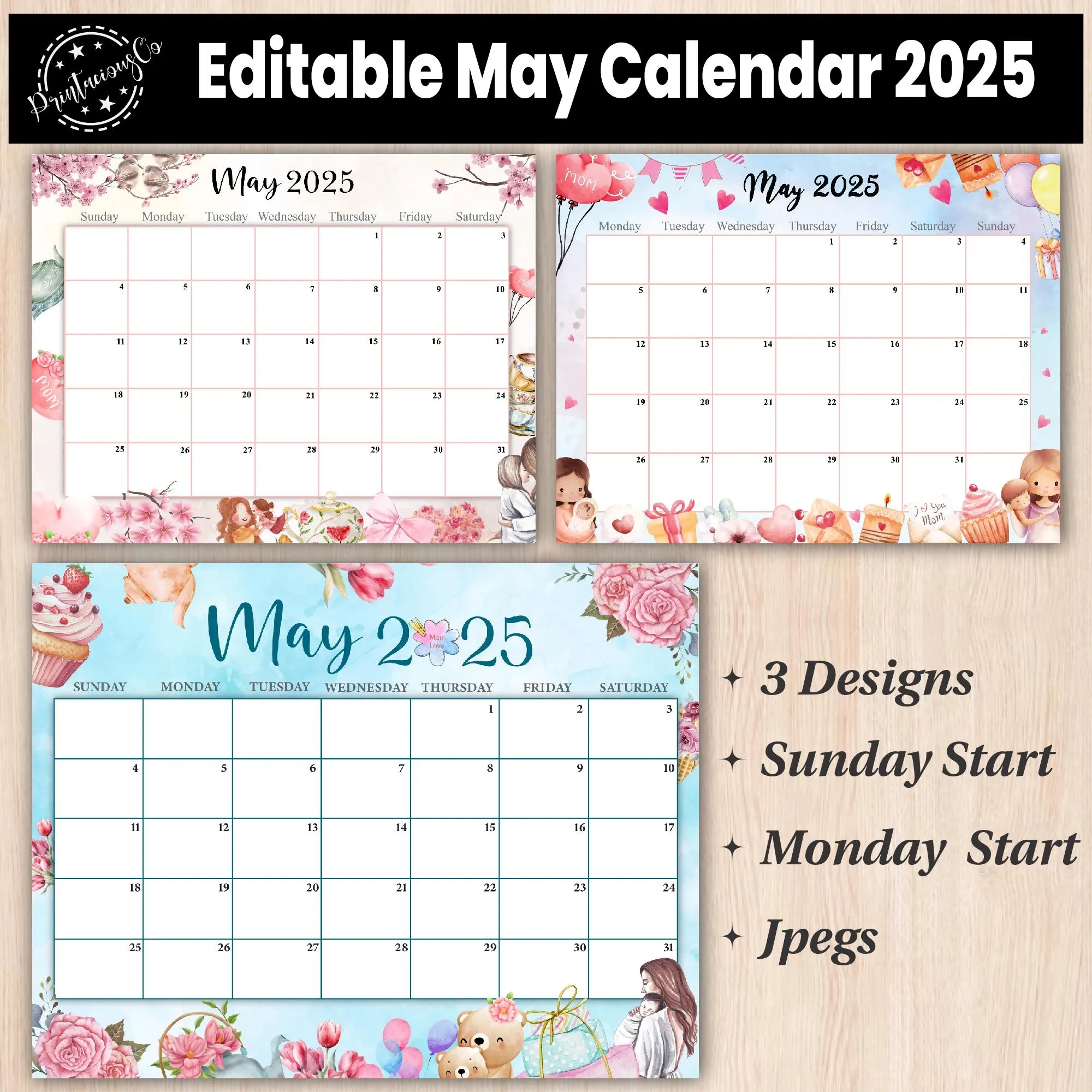 Monthly Printable Calendar 2025 Mon-Friday Monthly Printable Calendar 2025 Mon-Friday