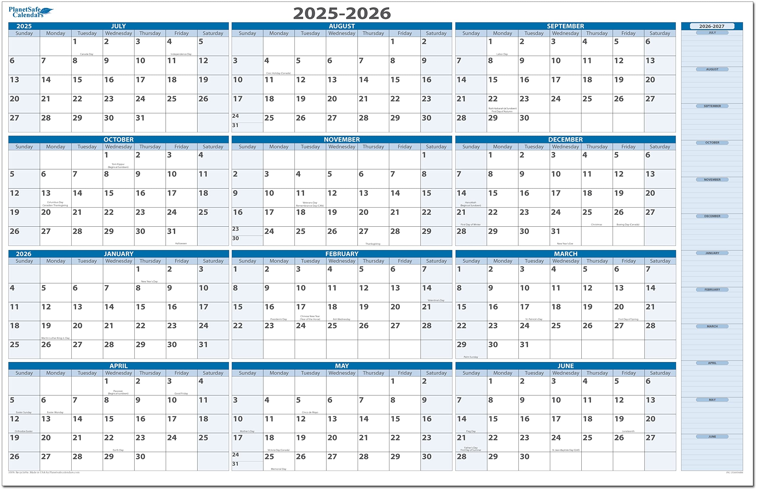 Fiscal Academic Split Year July 2025 To June 2026 Horizontal 12 Month Wall Calendar 36 Fiscal Academic Split Year July 2025 To June 2026 Horizontal 12 Month Wall Calendar 36