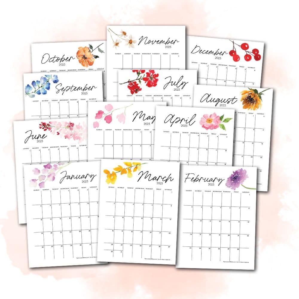 Printable Multi Month Calendar 2025