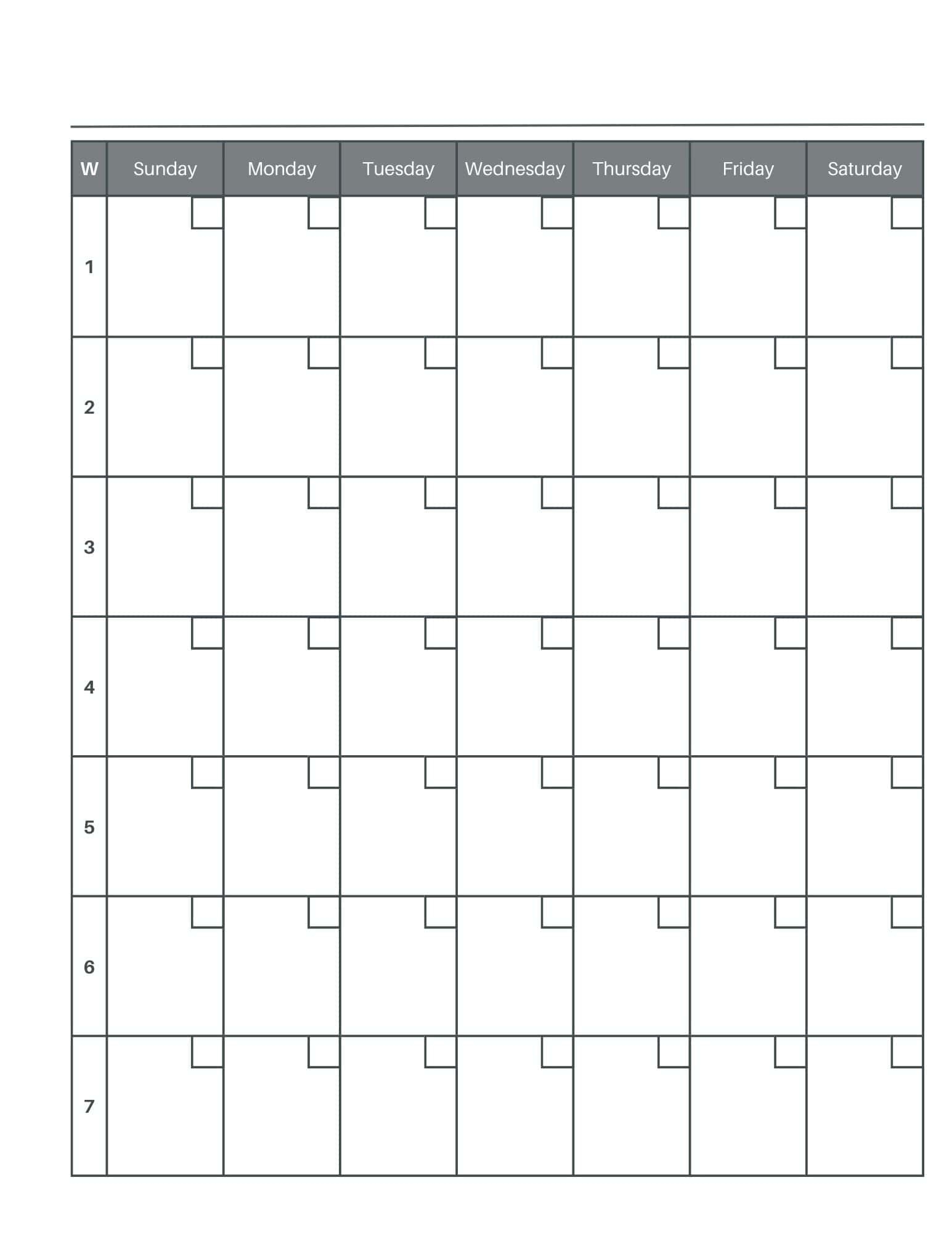 Free 7 Week Undated Calendar For Extended Planning