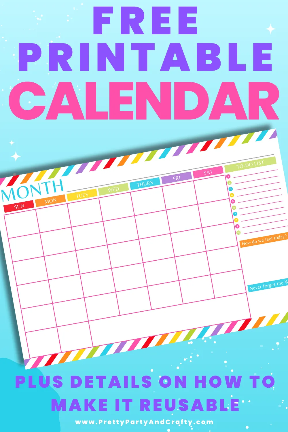 Free Printable Pretty Calendar Free Printable Pretty Calendar