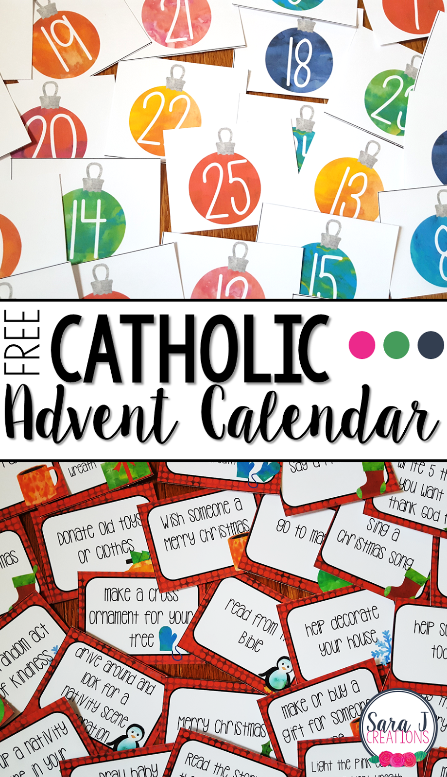 Advent Handout Calendar Free Printable