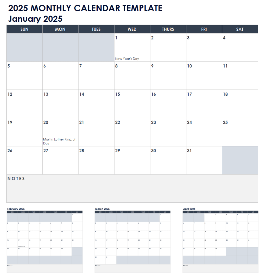 Free Printable Editable Calendar