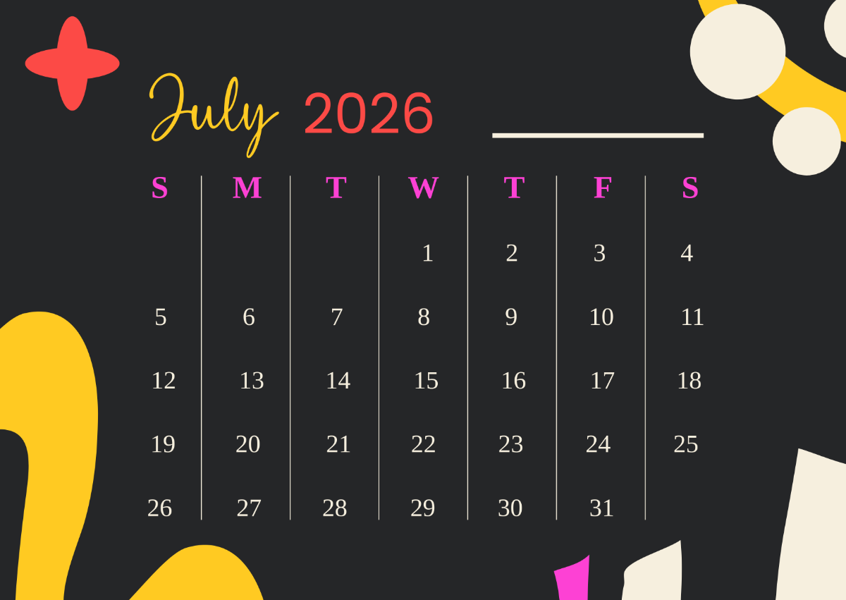 Free July 2025 Calendar Templates Editable And Printable Free July 2025 Calendar Templates Editable And Printable