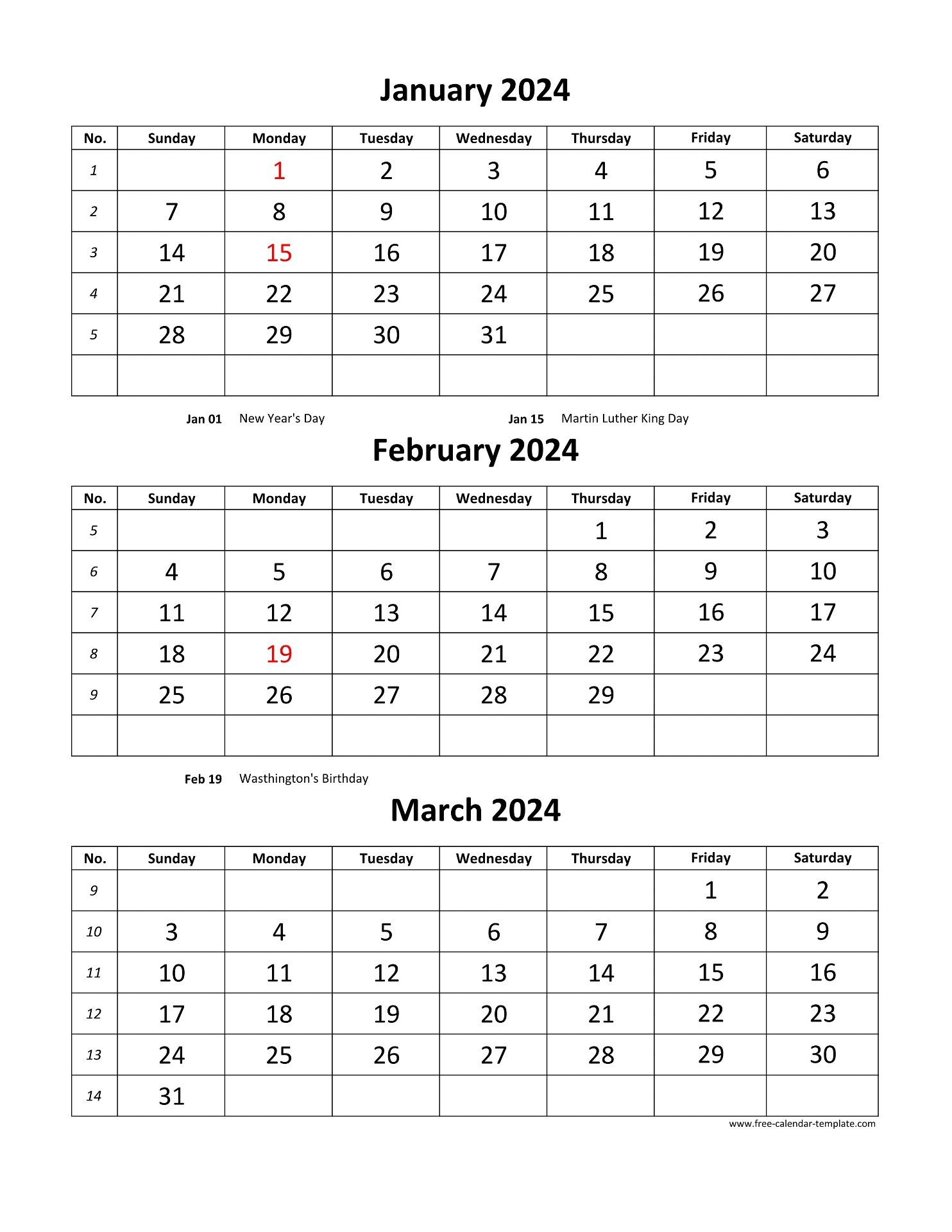 Free Monthly Calendar 2024 3 Months Per Page vertical Free Free Monthly Calendar 2024 3 Months Per Page vertical Free