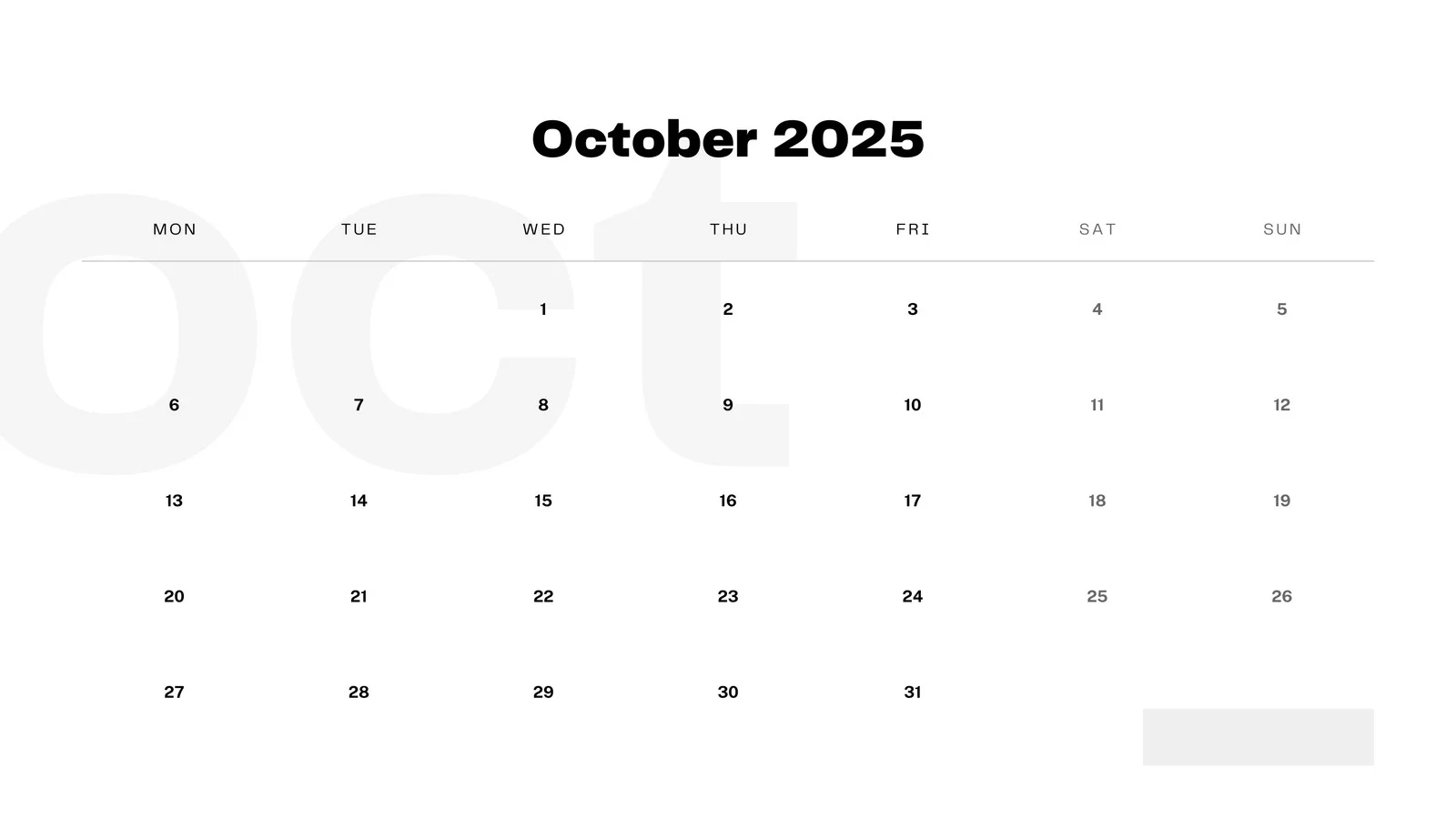 Free October 2025 Calendar Templates To Customize Canva